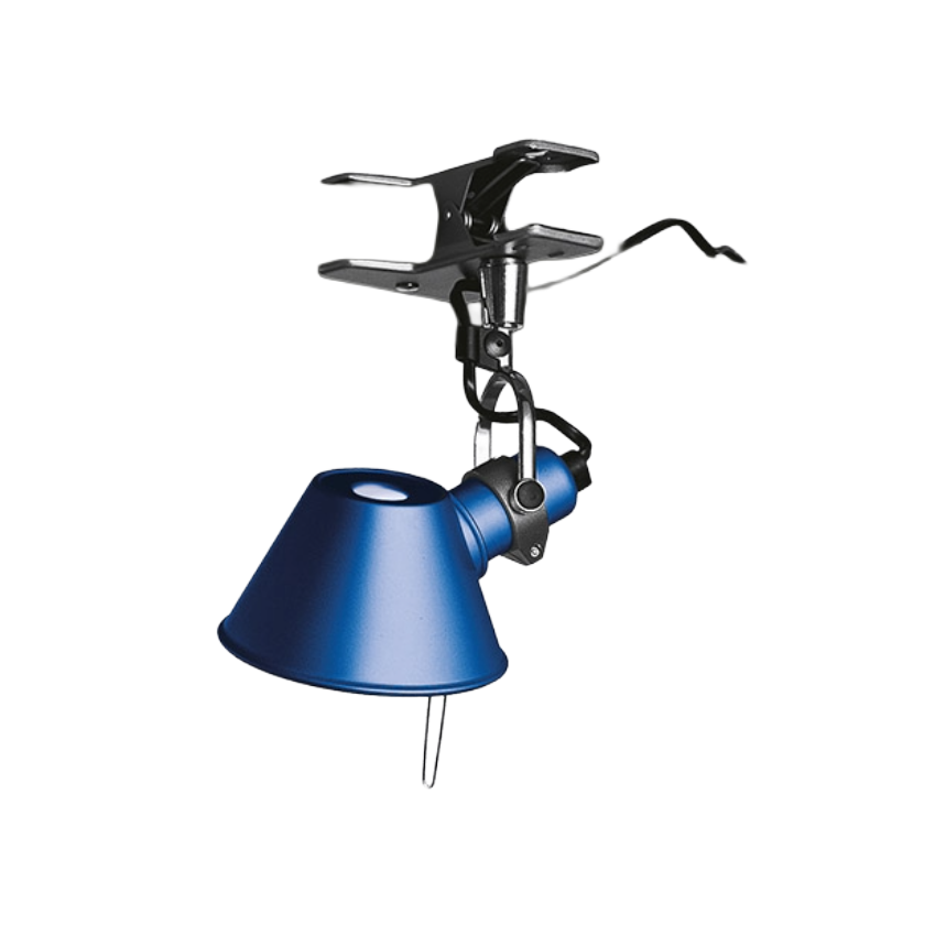Lampa s klipom TOLOMEO PINZA MICRO modrá