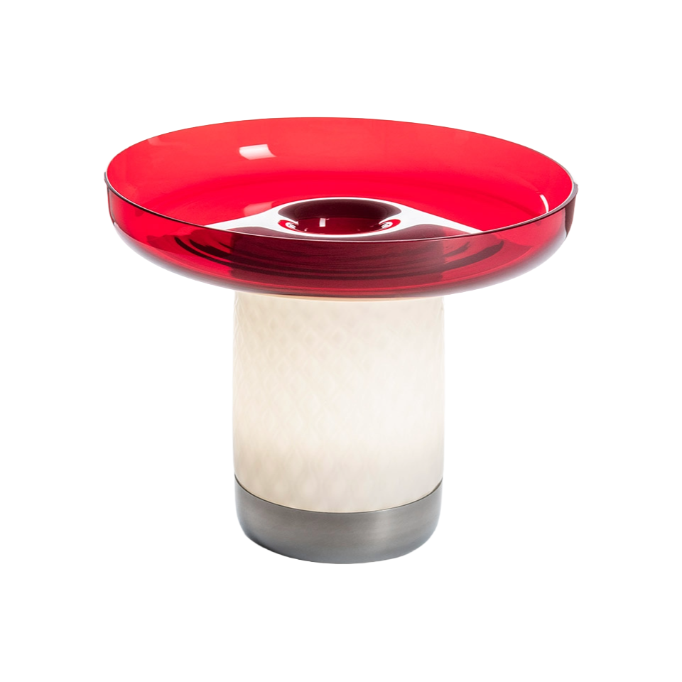 Portable Lamp BONTA PLATE white with red