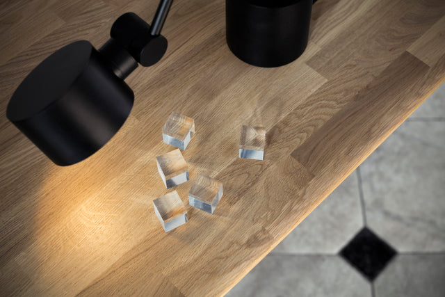 Písací stôl SLAB z dubového dreva