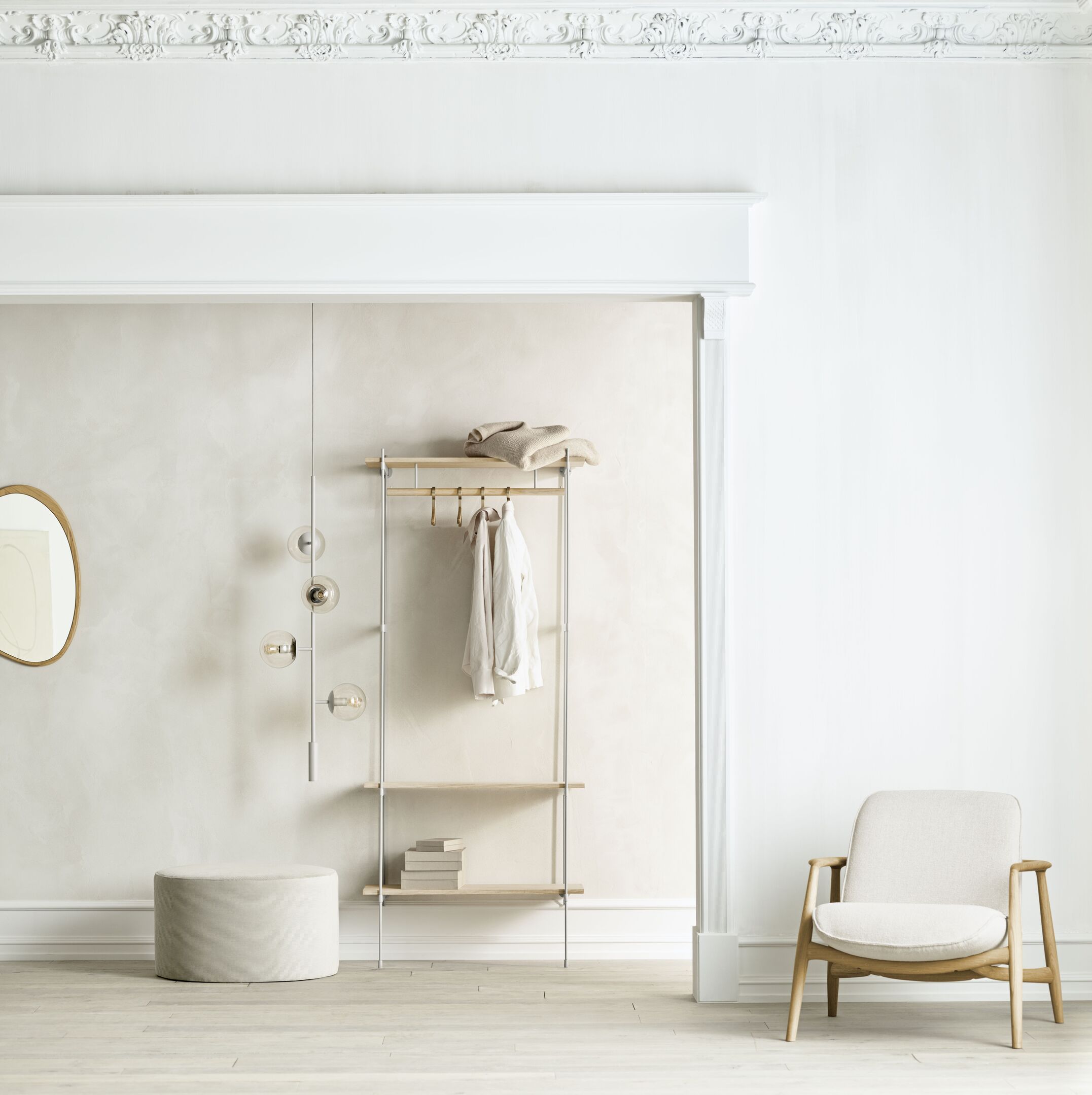 Polica ROD tmavý dubový dyha