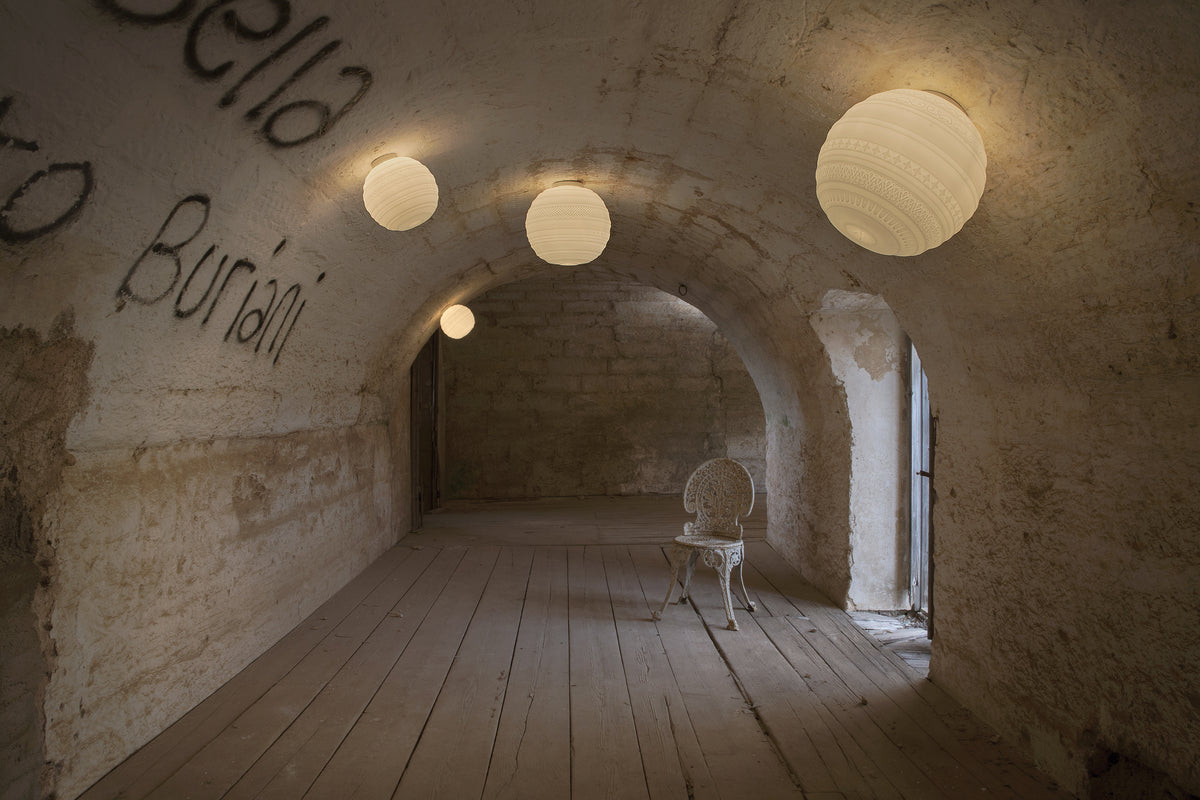 Závesná lampa BRAILLE biela