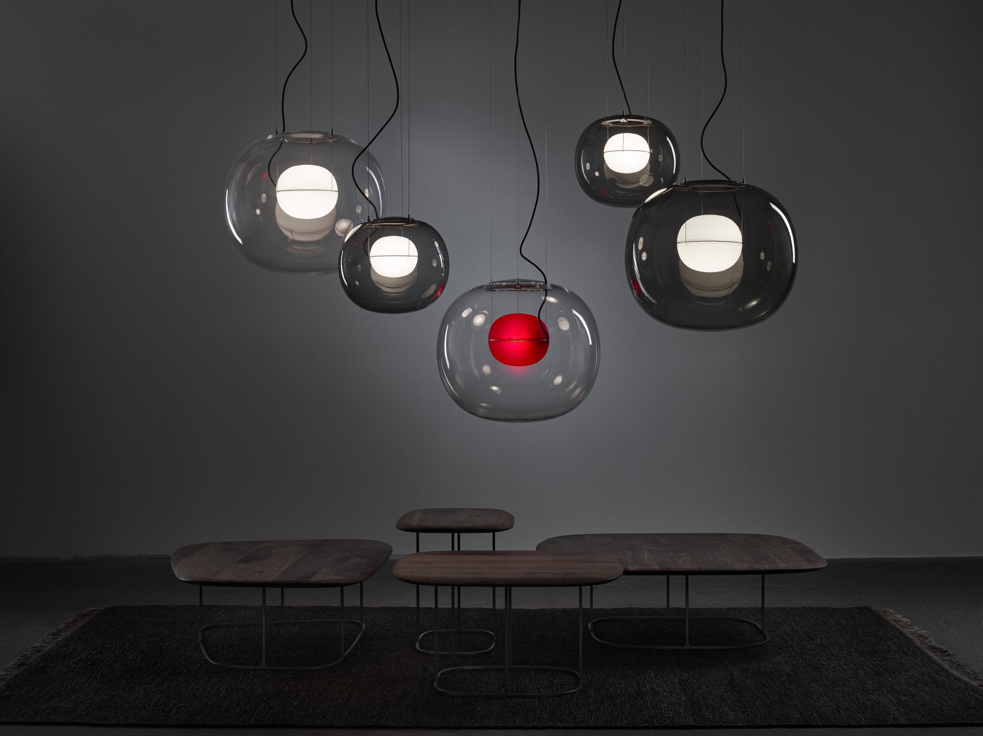 Big one inflatable glass hanging lamp