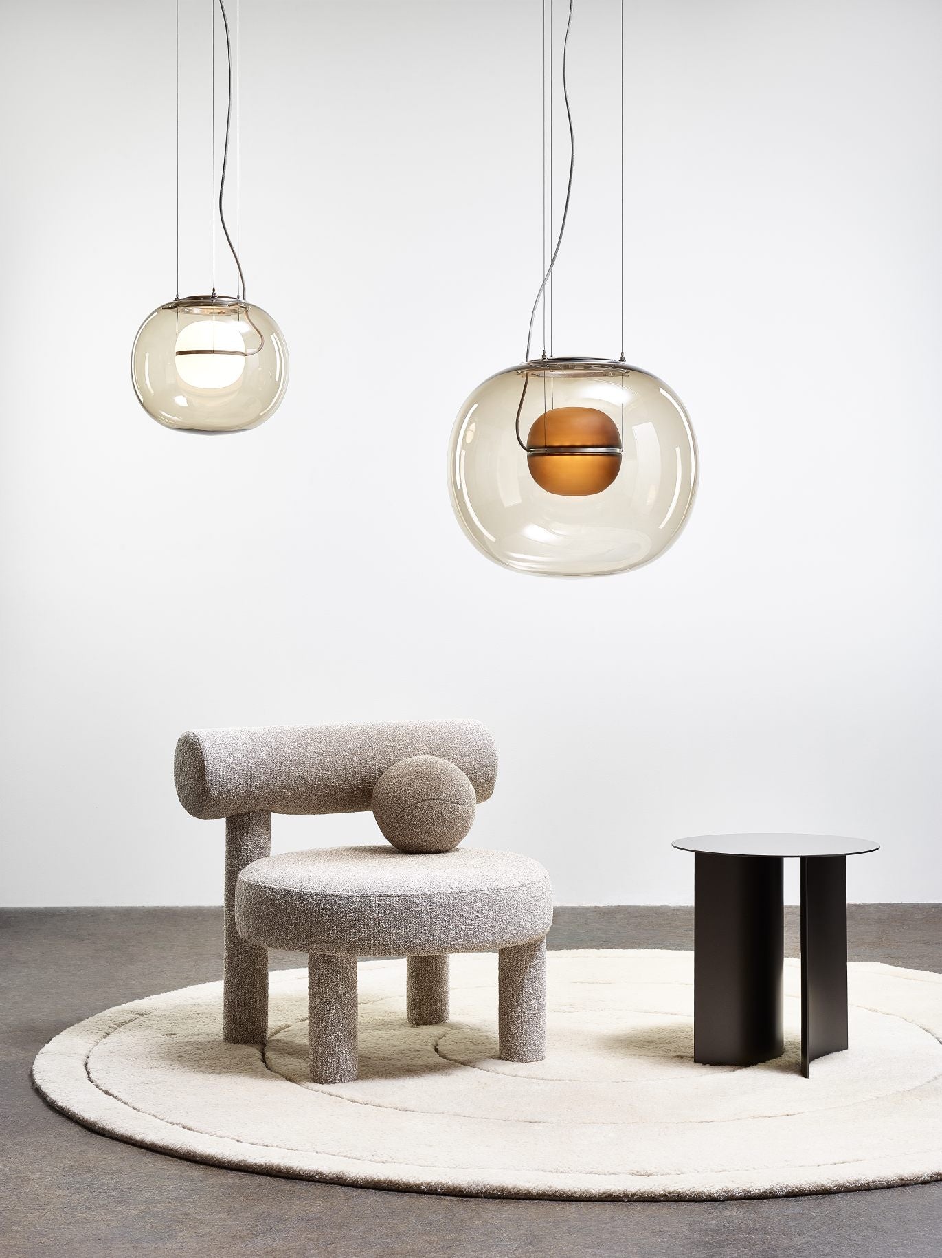 Big one inflatable glass hanging lamp