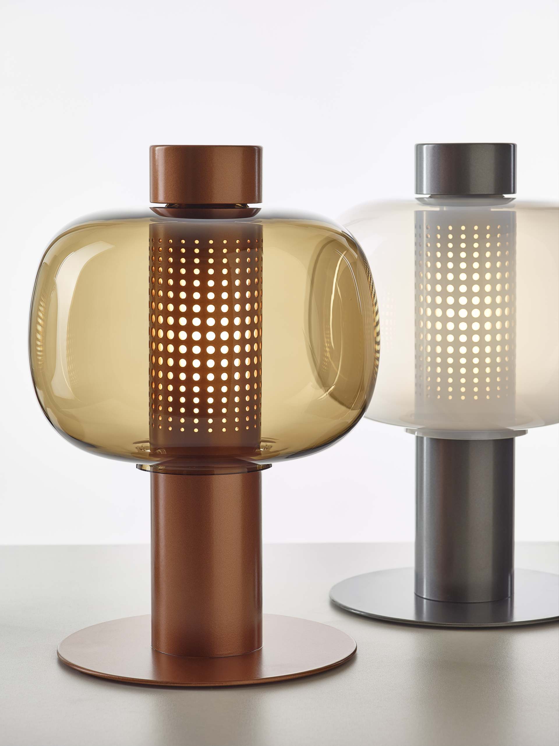 Outdoor floor lamp BONBORI blown glass