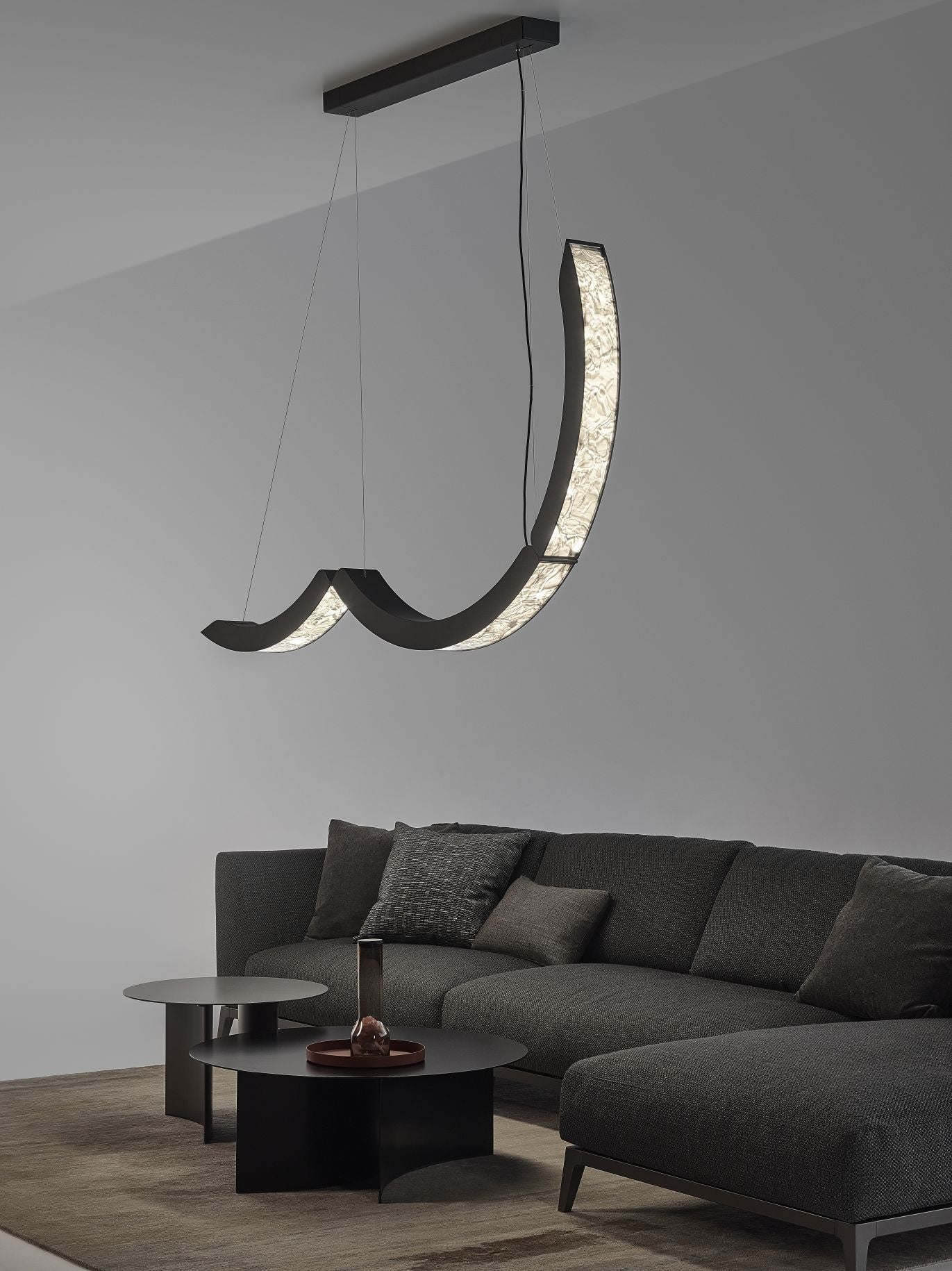 Závesná lampa ELO sklo Brokisglass