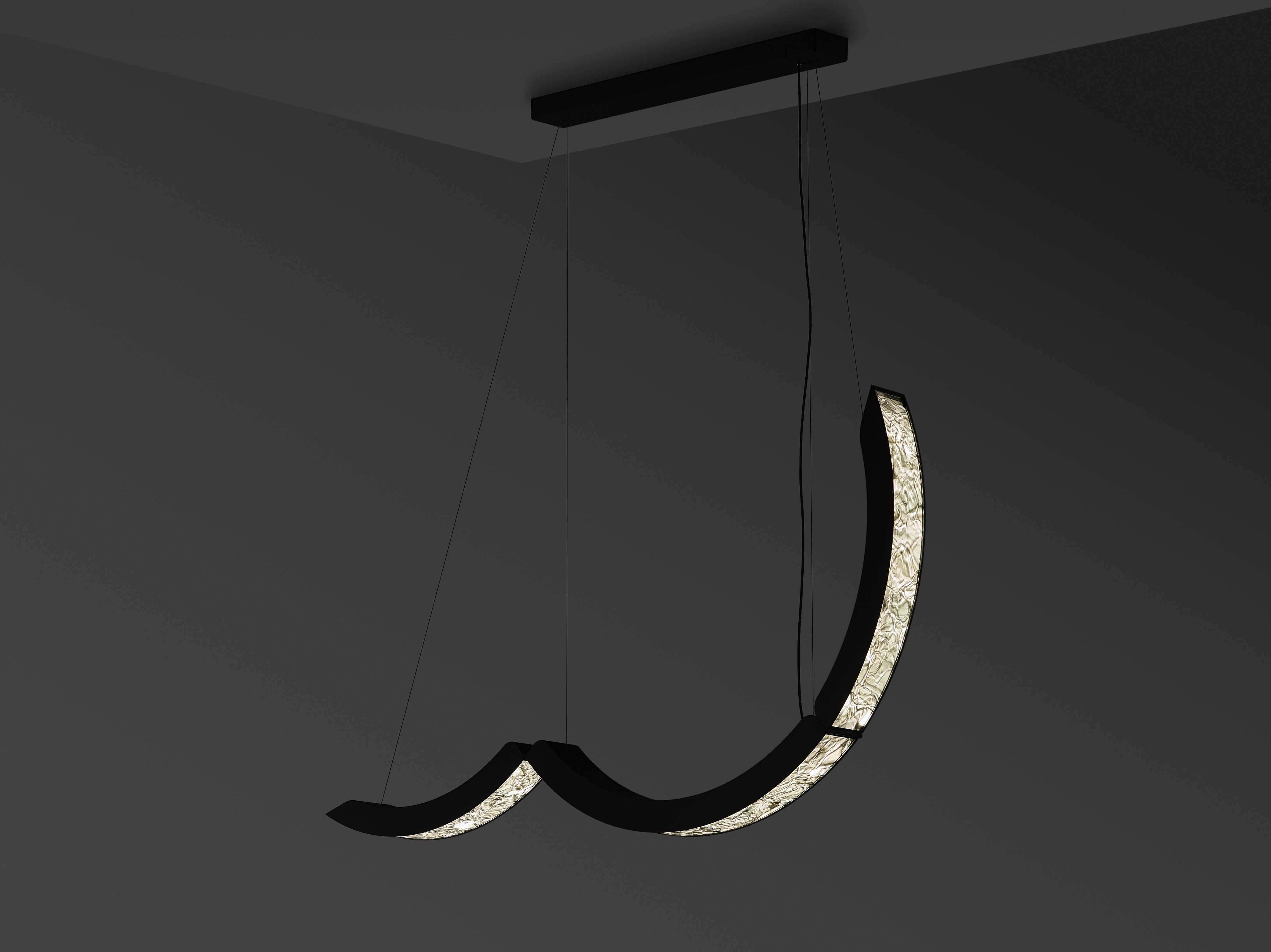 Závesná lampa ELO sklo Brokisglass