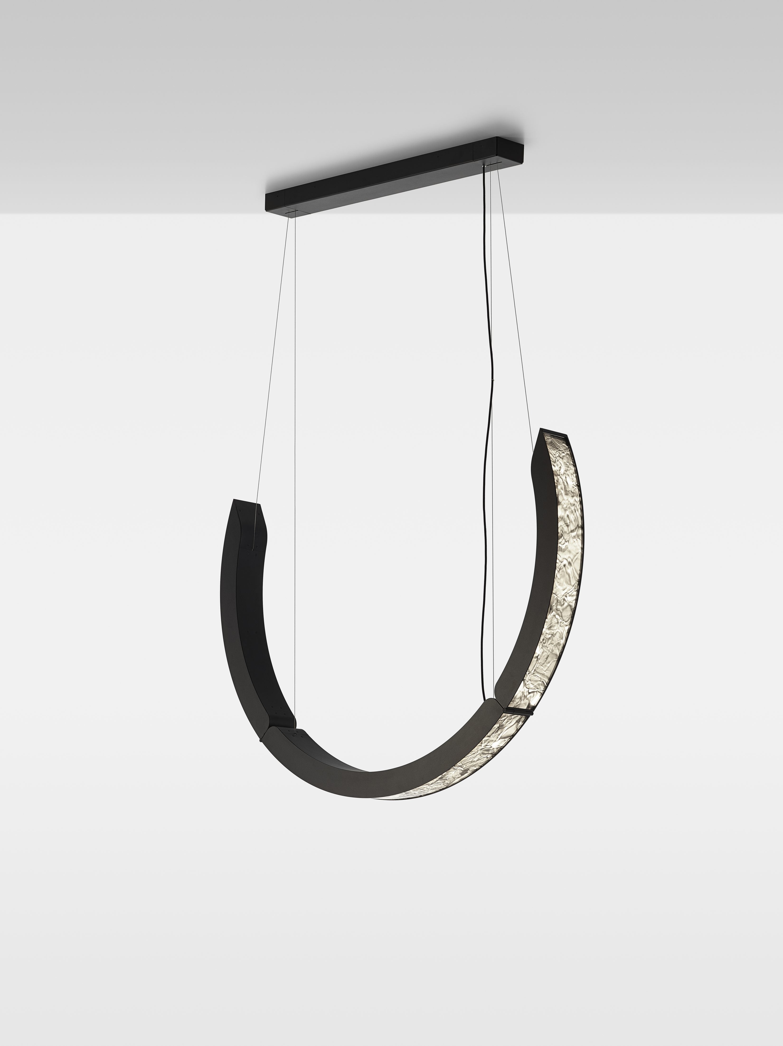 Závesná lampa ELO sklo Brokisglass