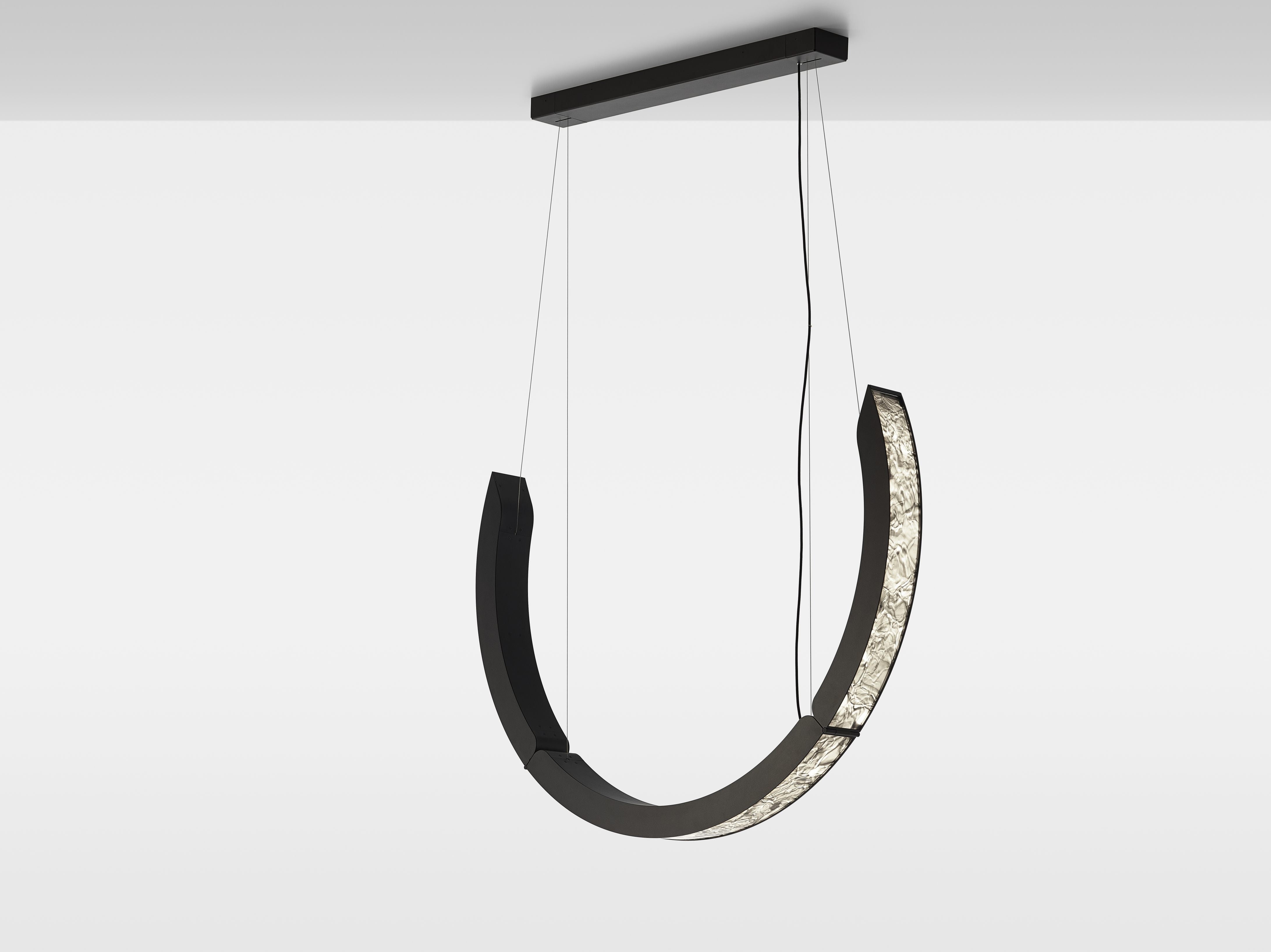Závesná lampa ELO sklo Brokisglass