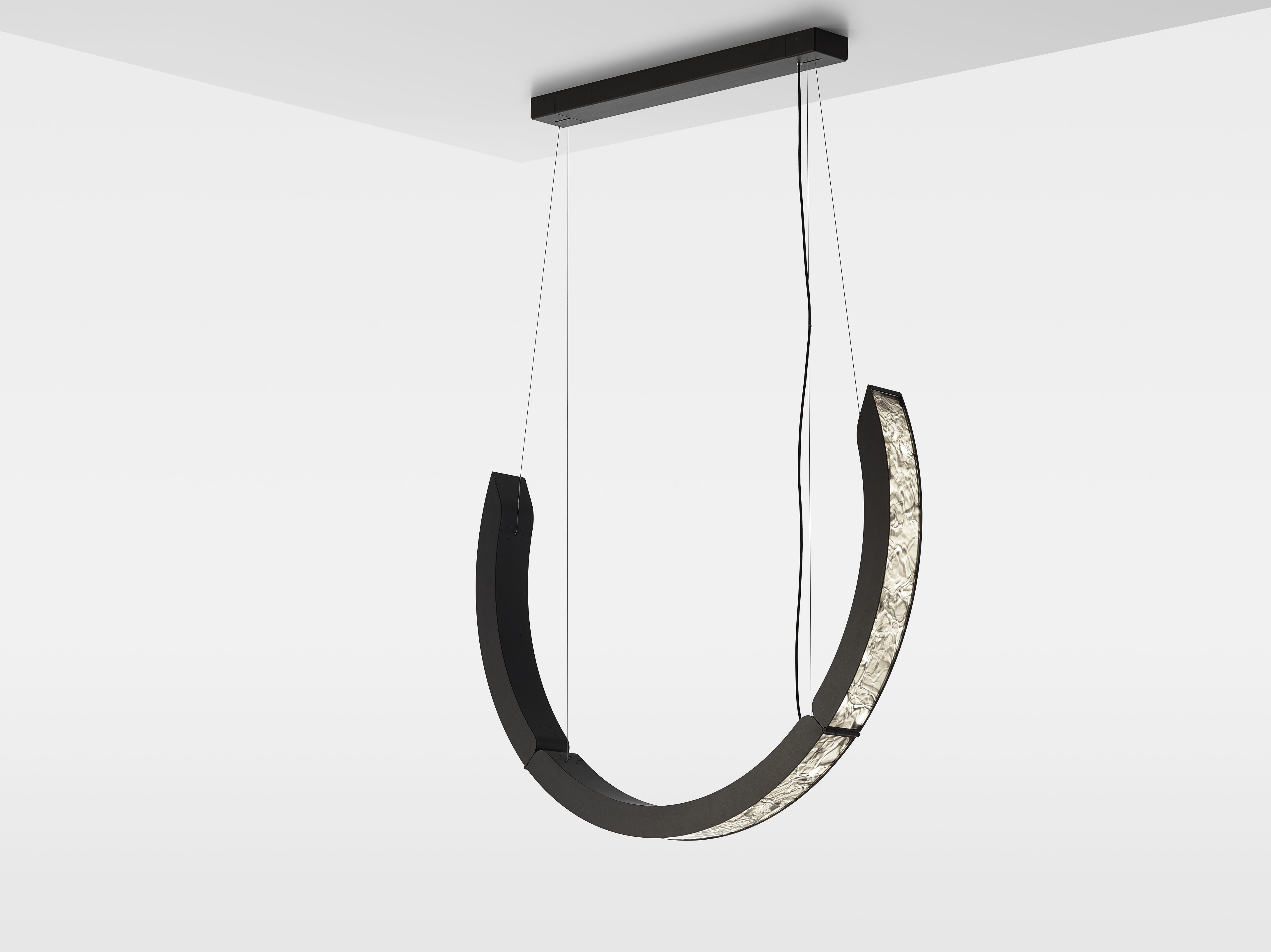 Závesná lampa ELO sklo Brokisglass