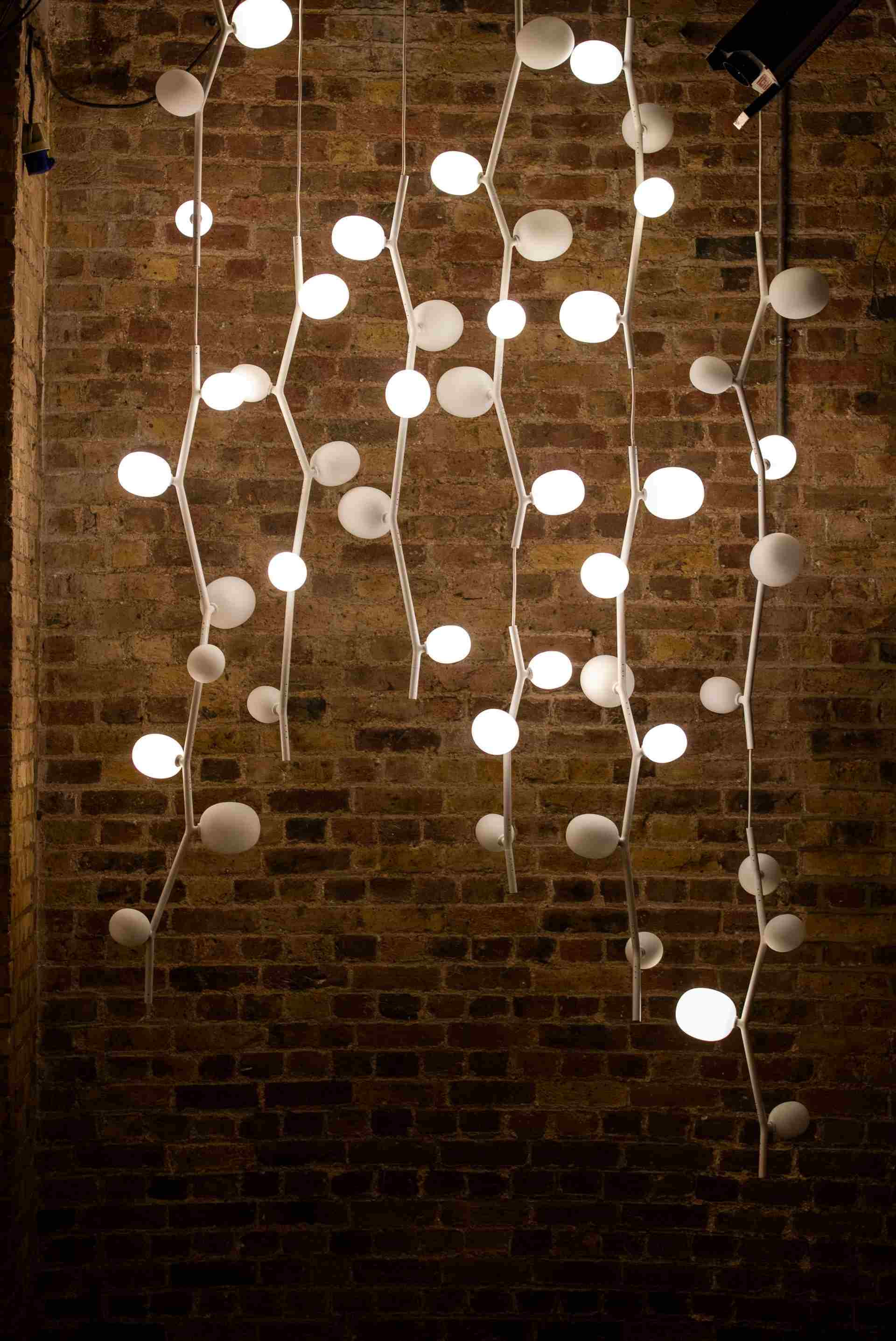 Ivy hanging lamp - vertical matt glass