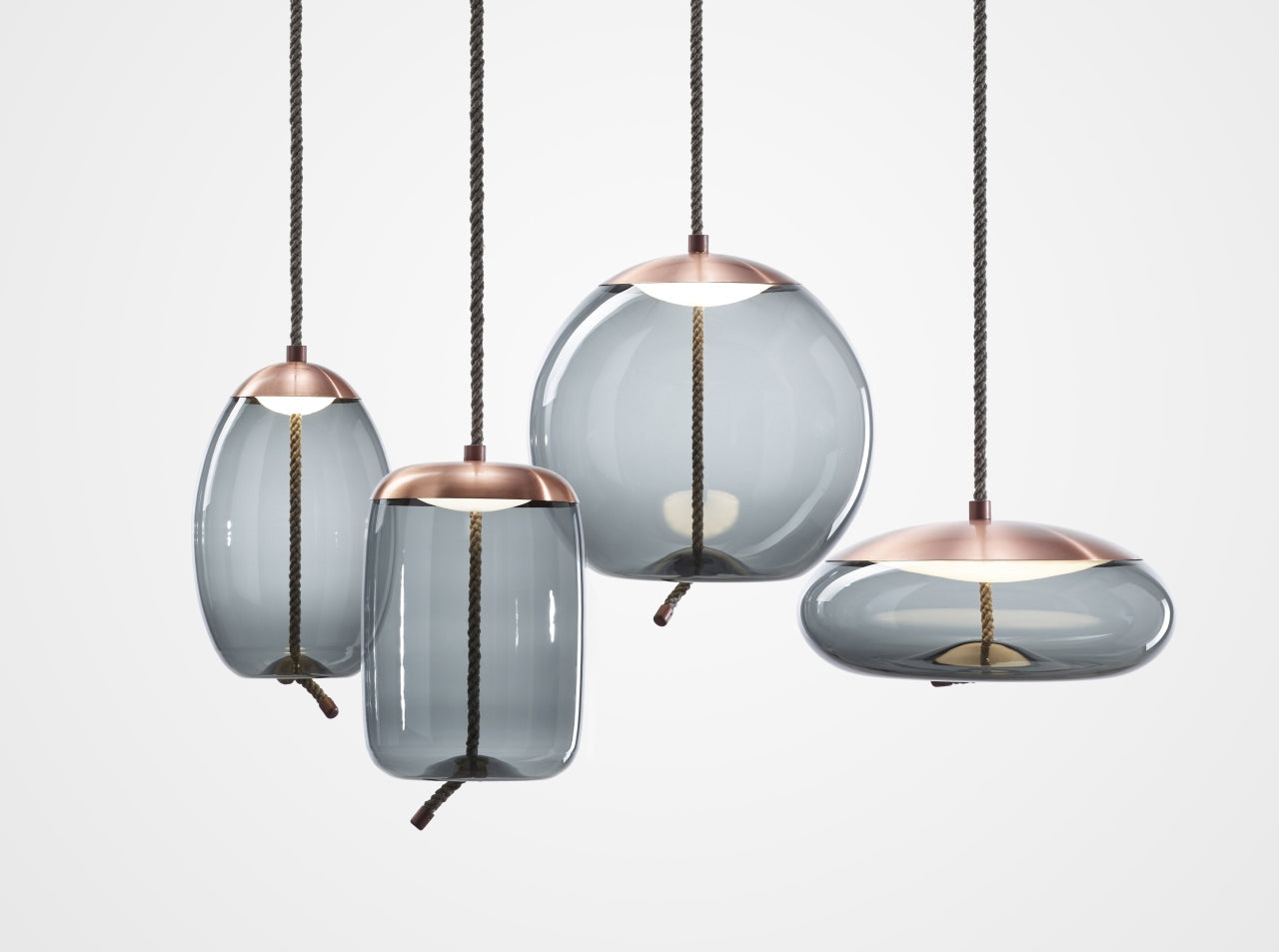 Knot hanging lamp - glass disco