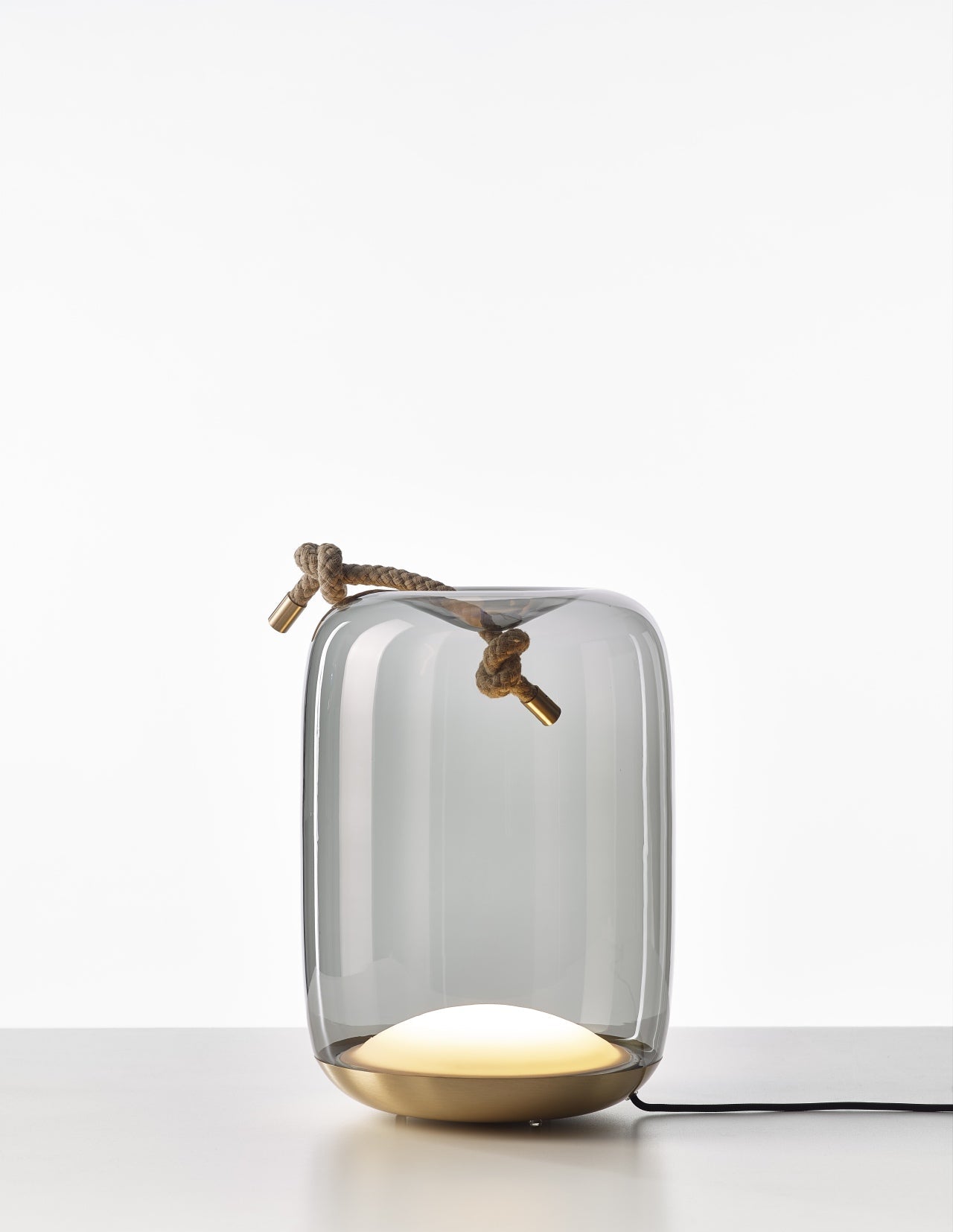 Stolná lampa KNOT - CILINDRO sklenená