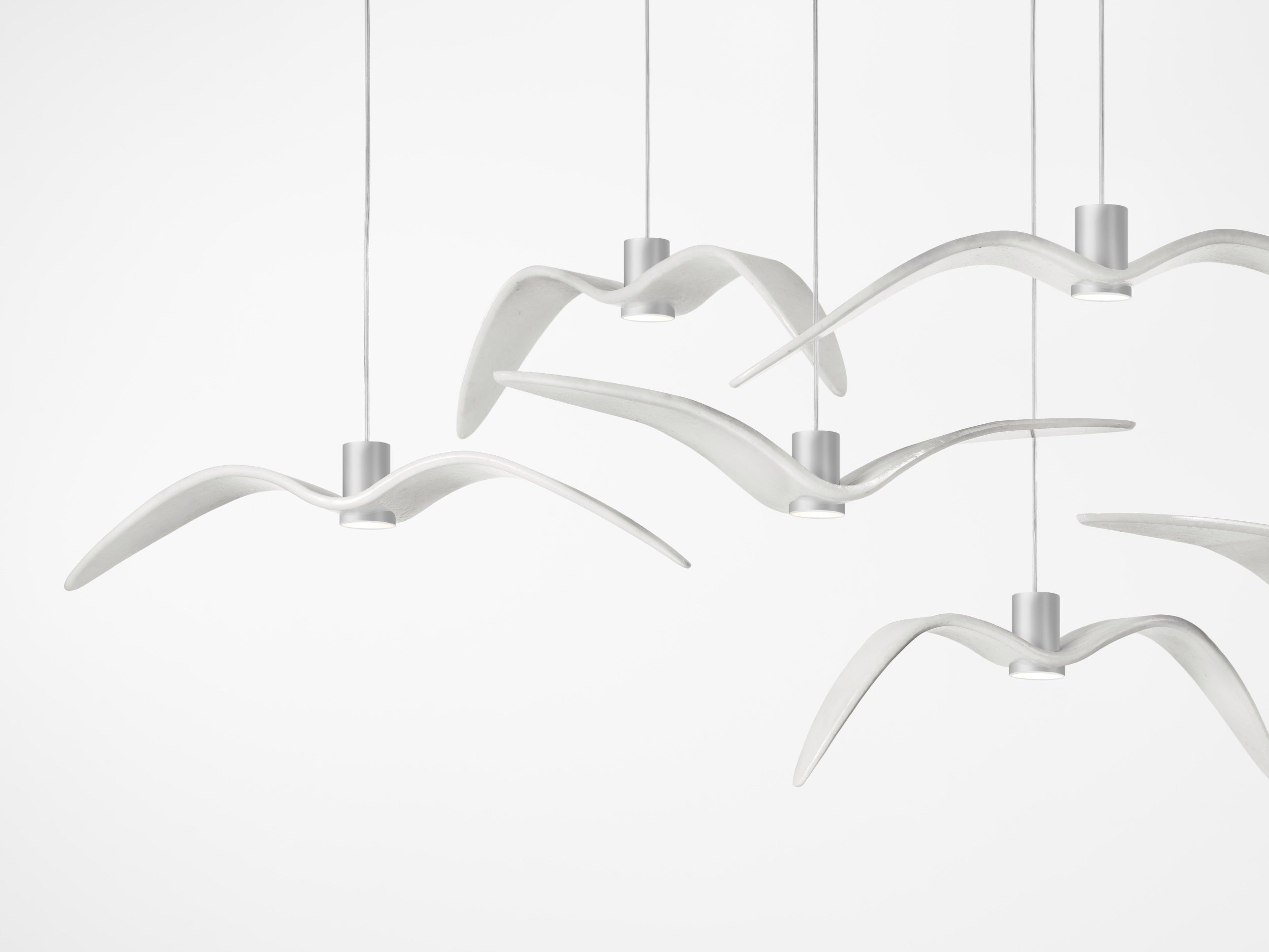 Hanging lamp Night birds glass