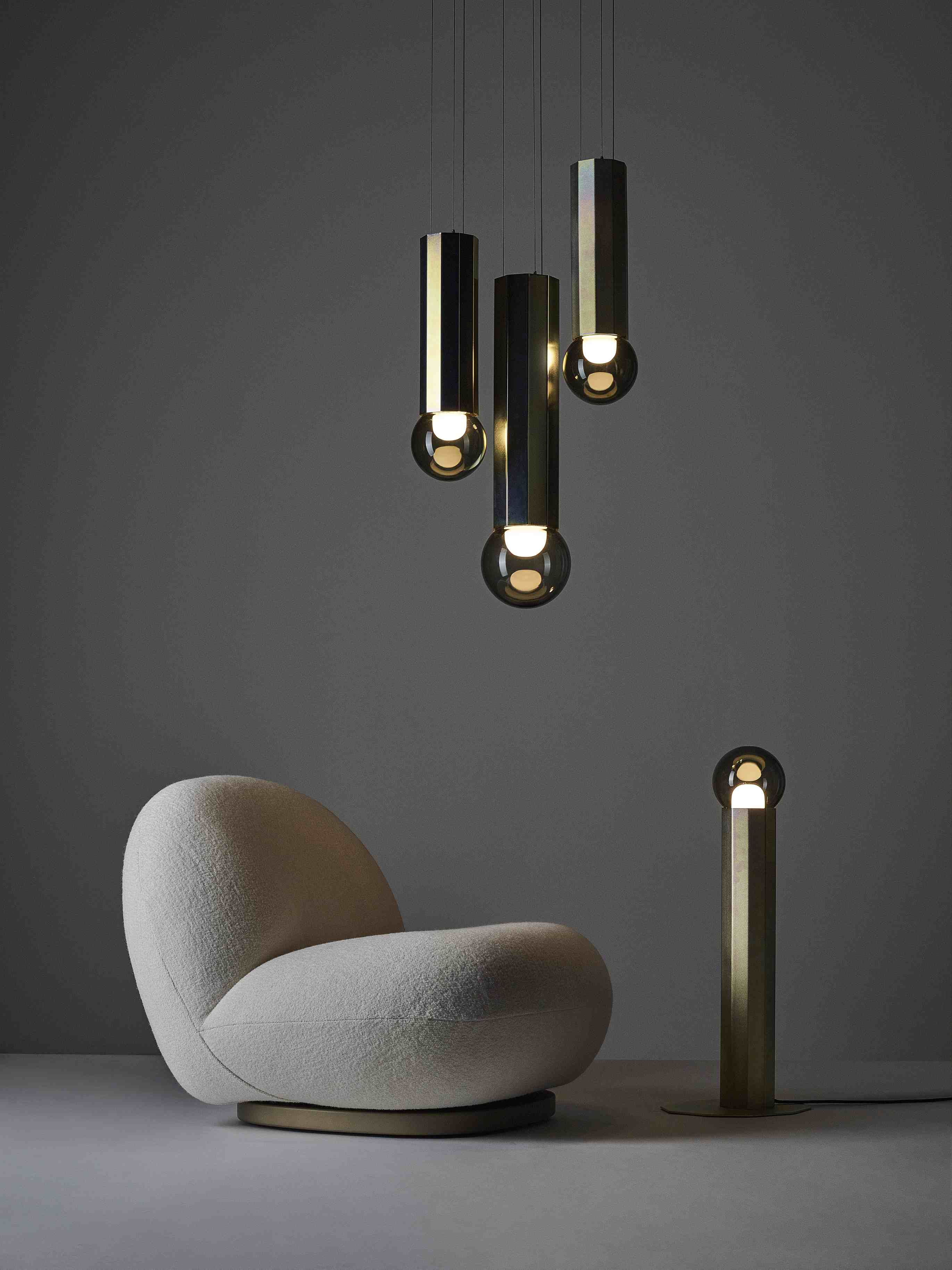 Prisma metal luminaire floor lamp