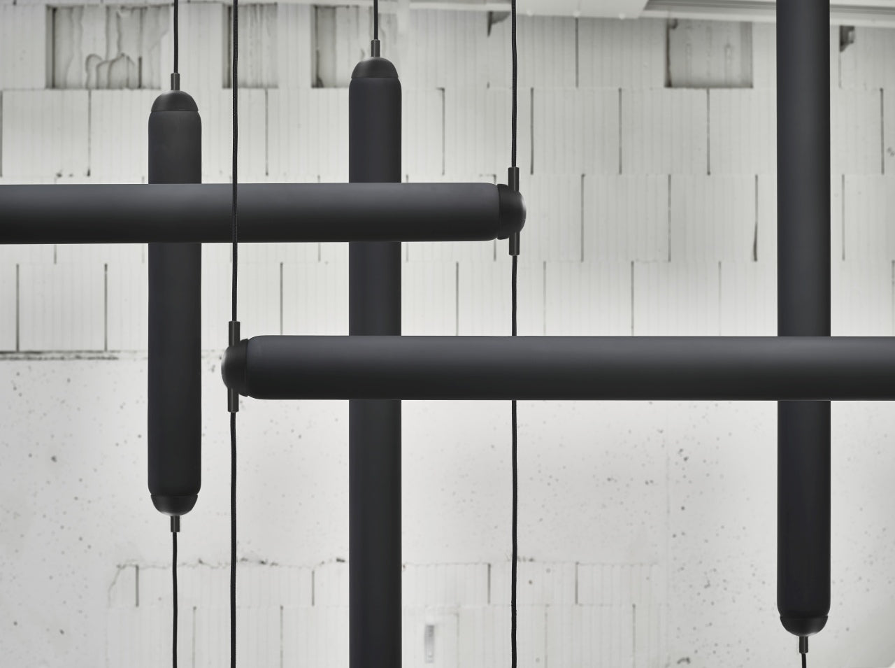 Puro Single hanging lamp - Horizontal Matte glass