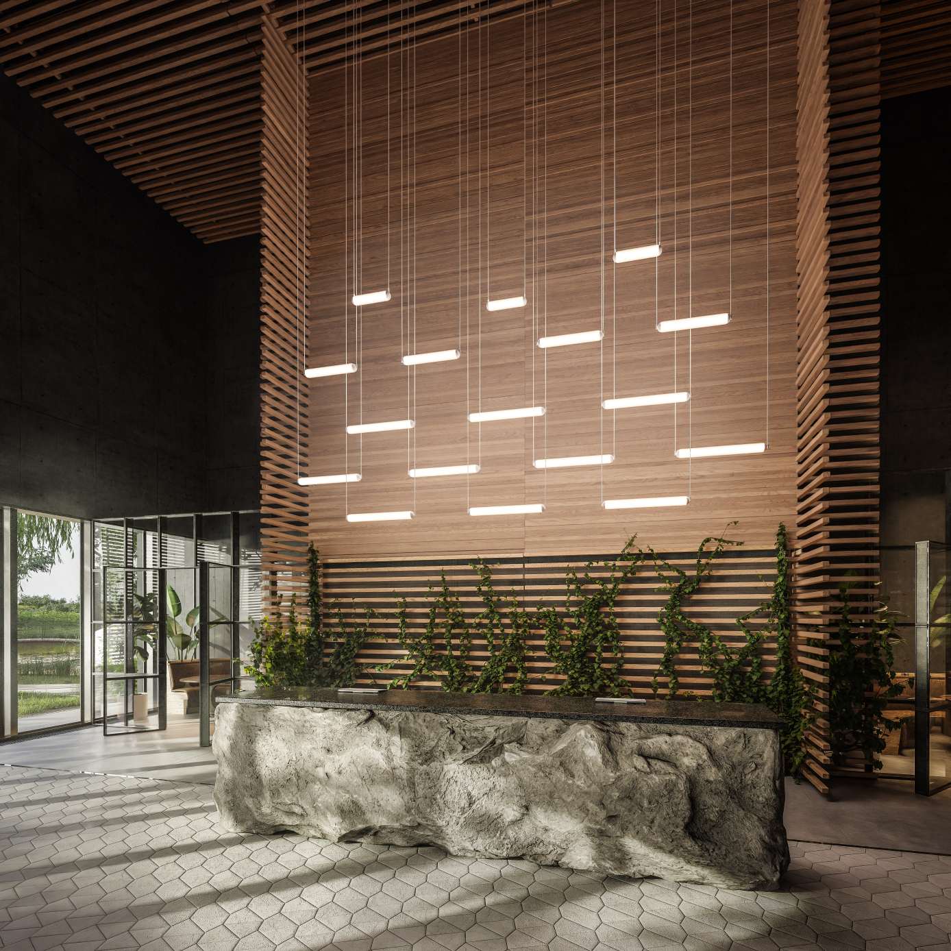 Závesná lampa PURO SOLO - HORIZONTÁLNA matné sklo