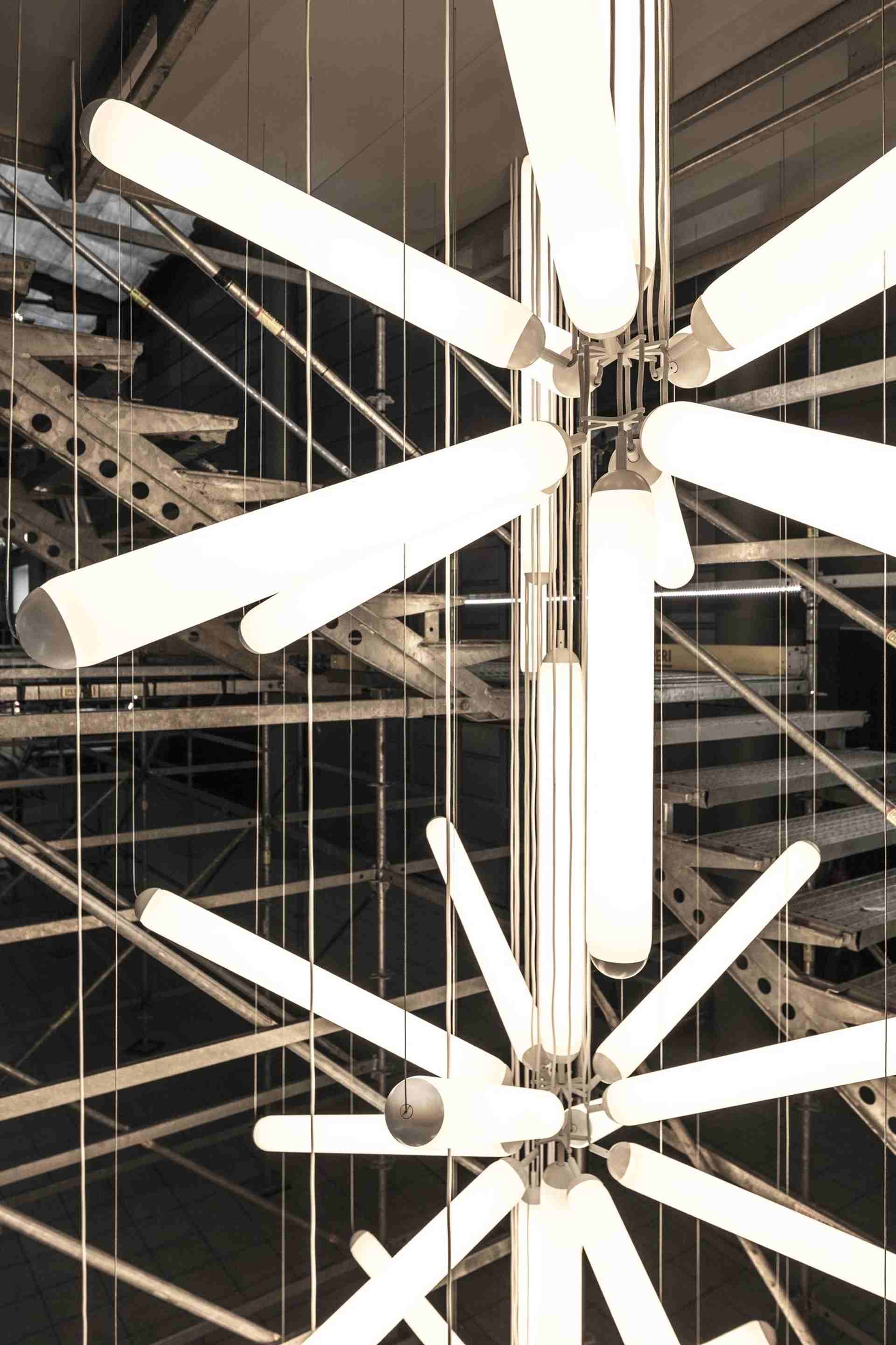 Závesná lampa PURO SPARKLE matné sklo