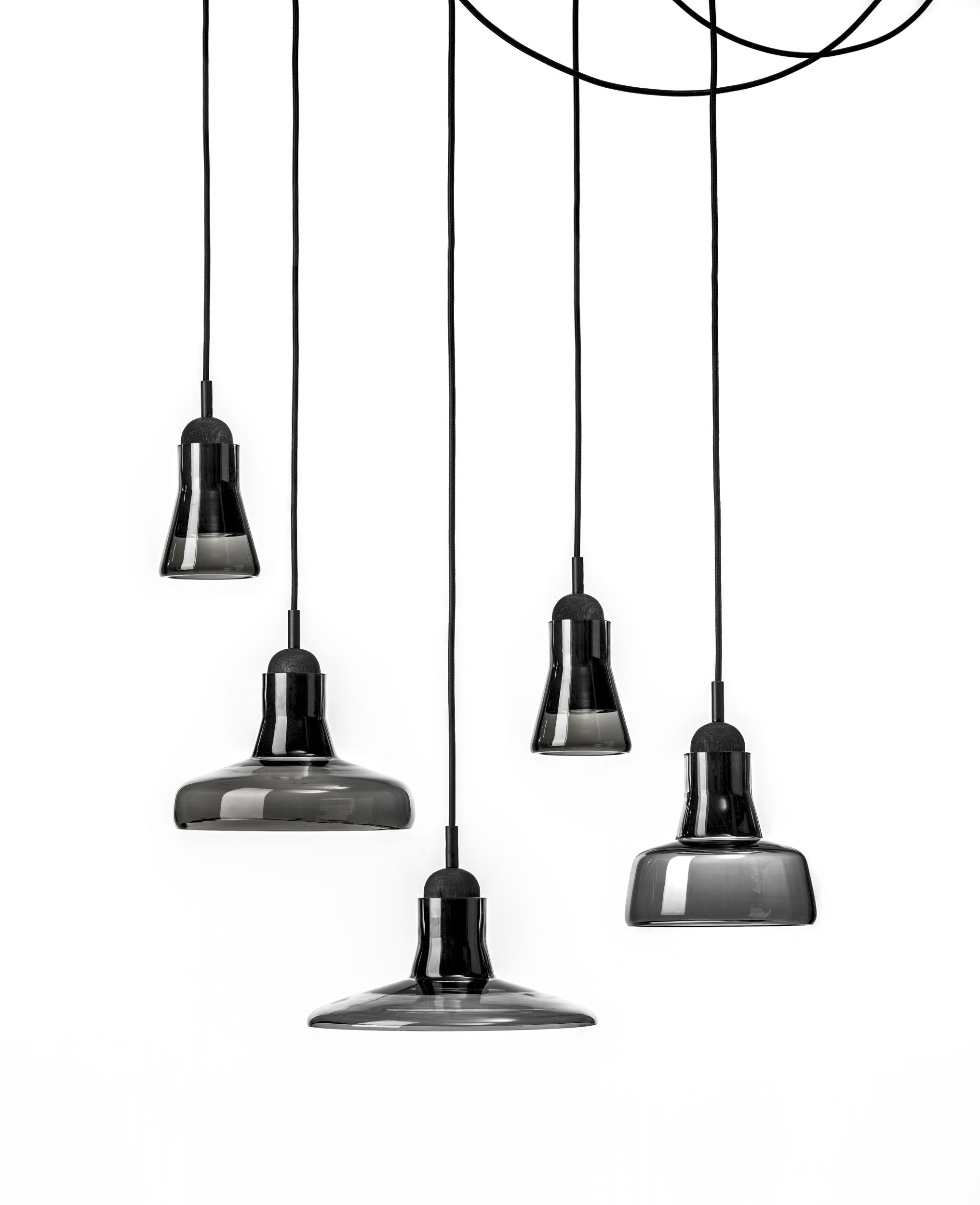 Závesná lampa SHADOWS - SET FREE lesklé sklo