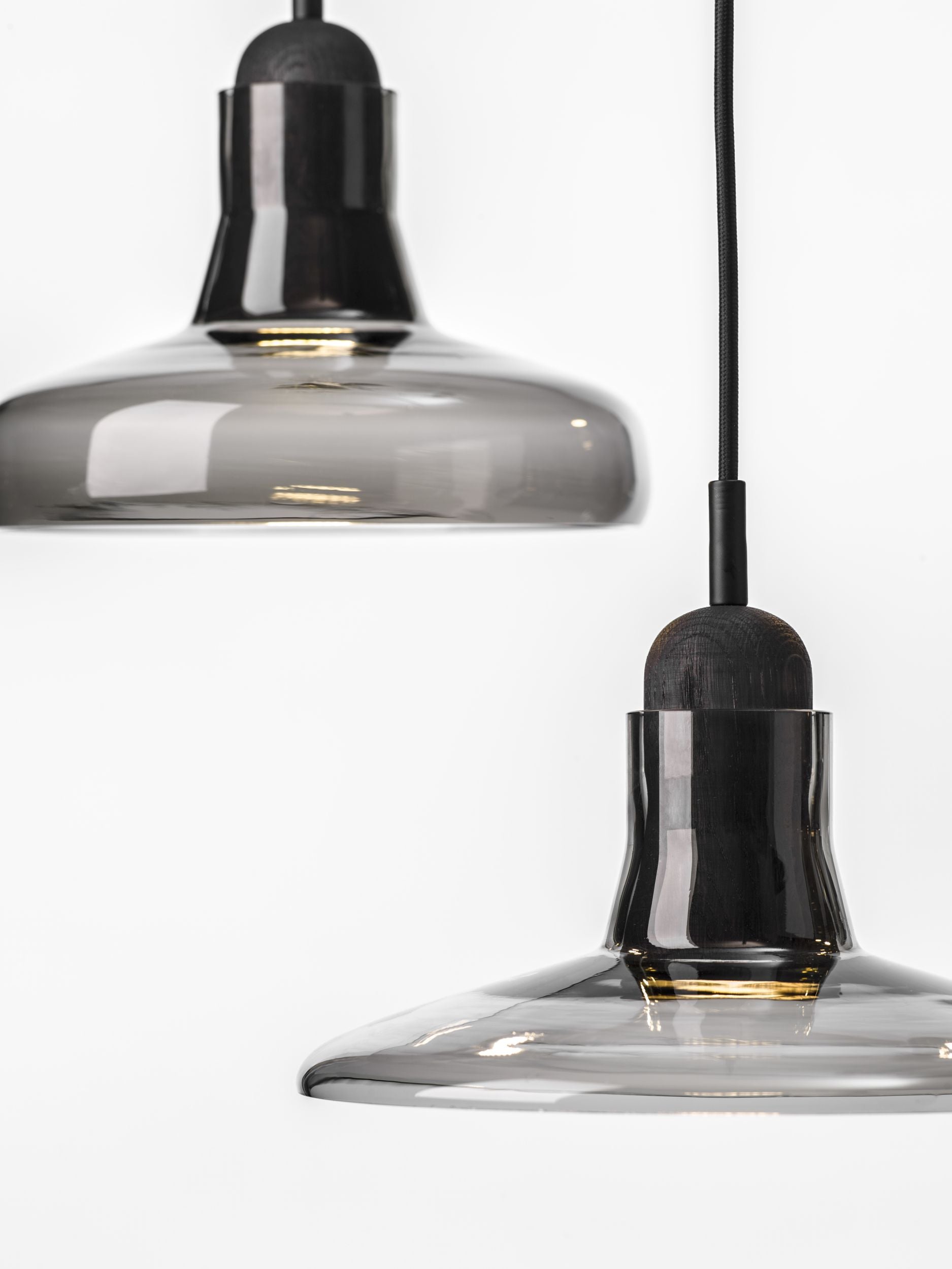 Shadows hanging lamp - set rectangular small glossy glass