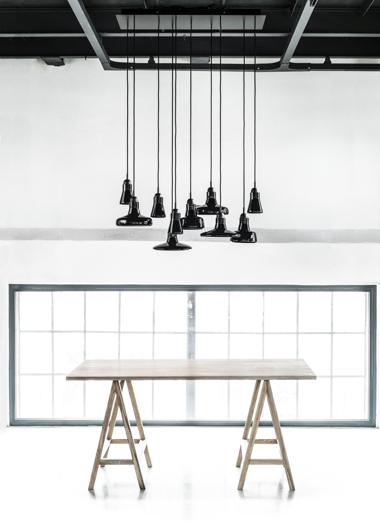 Závesná lampa SHADOWS - SET OBDĹŽNIKOVÁ VEĽKÁ sklo lesklé