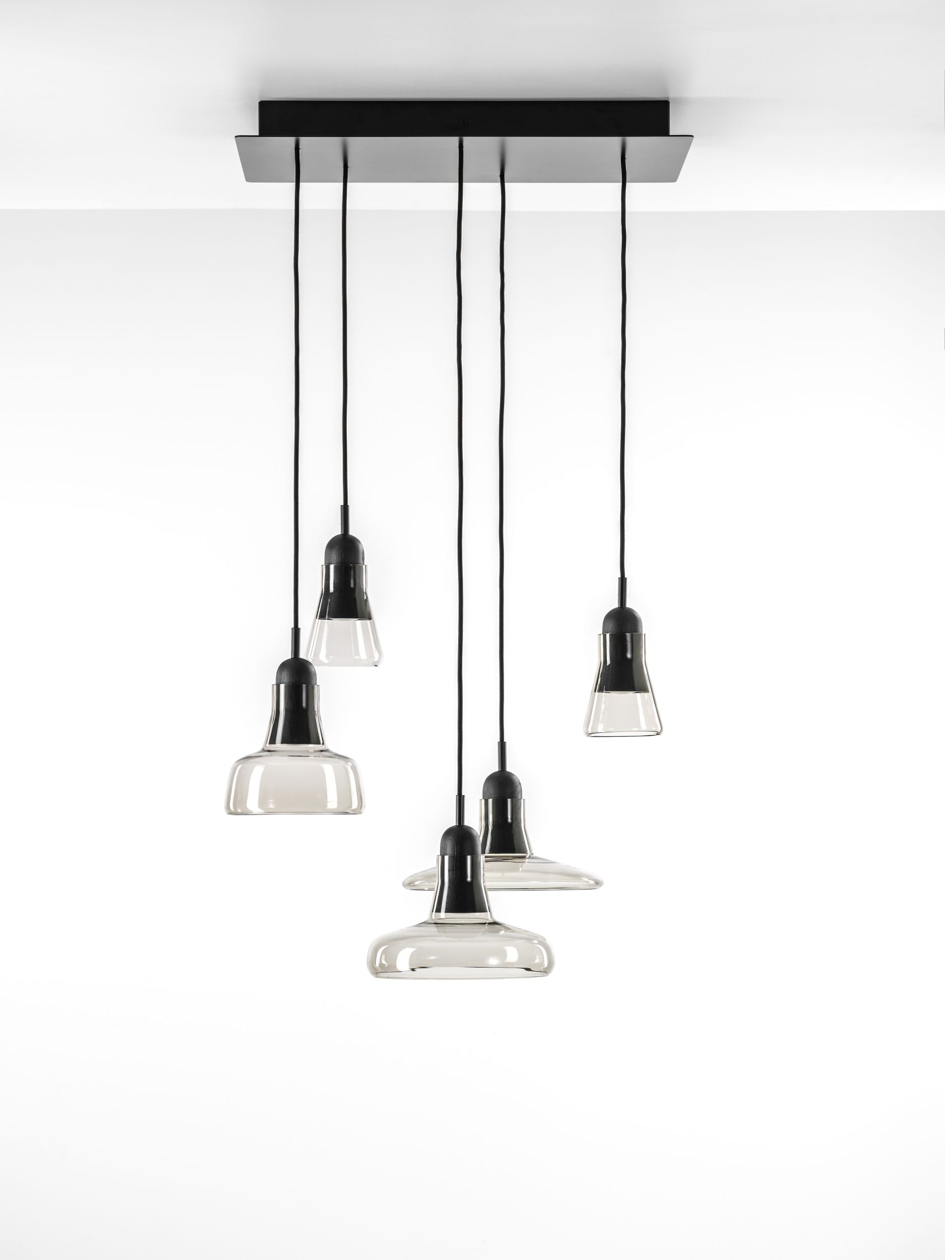 Závesná lampa SHADOWS - SET OBDĹŽNIKOVÁ MALÁ sklo lesklé