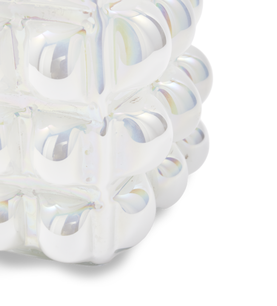 Váza BUBBLE biela s leskom