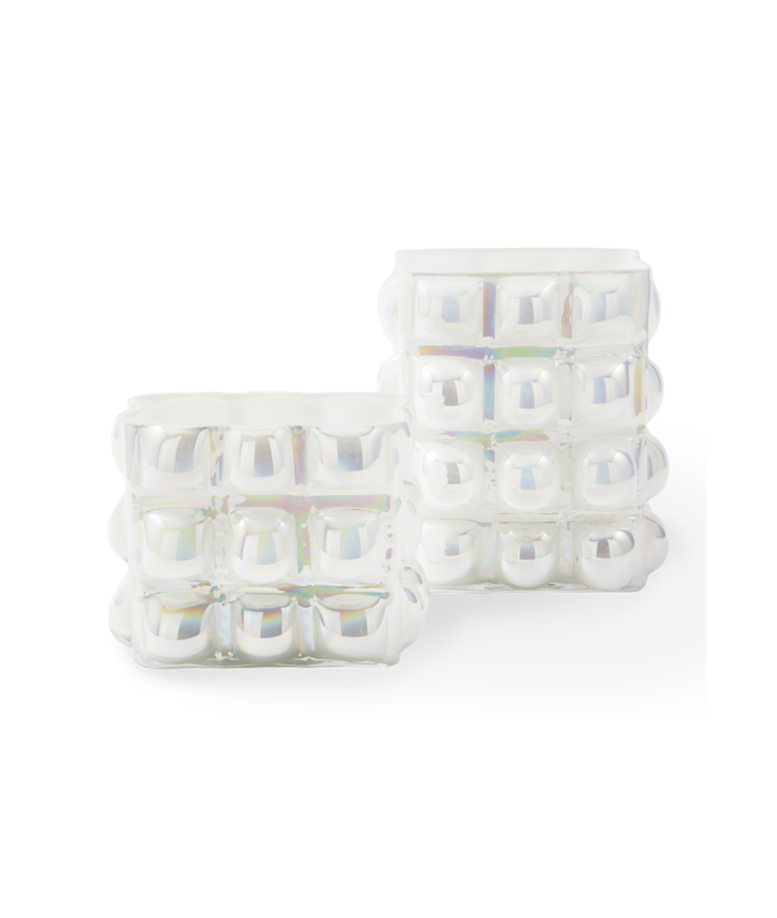 Váza BUBBLE biela s leskom