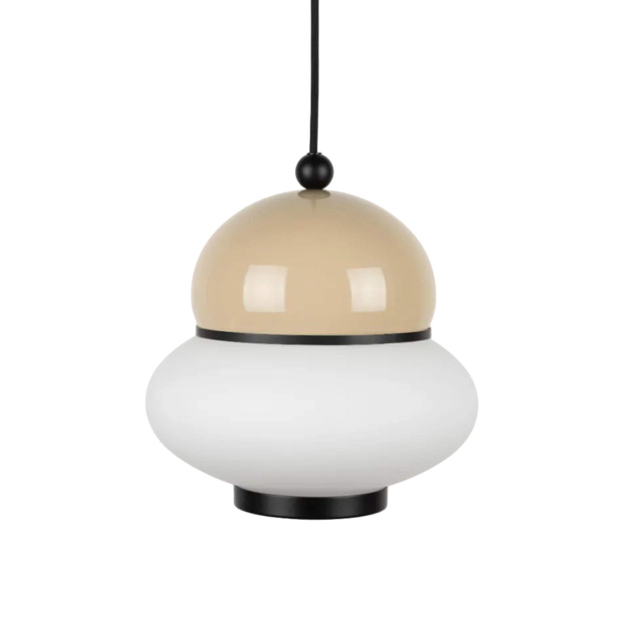 Lampa visí BUMBLE béžová s čiernym povrchom
