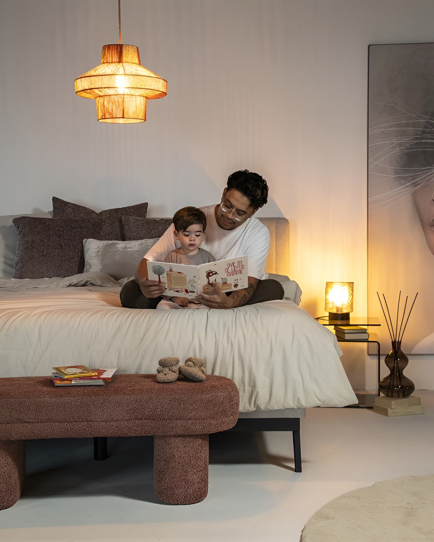 Stolik boczny SHADOW brązowe szkło