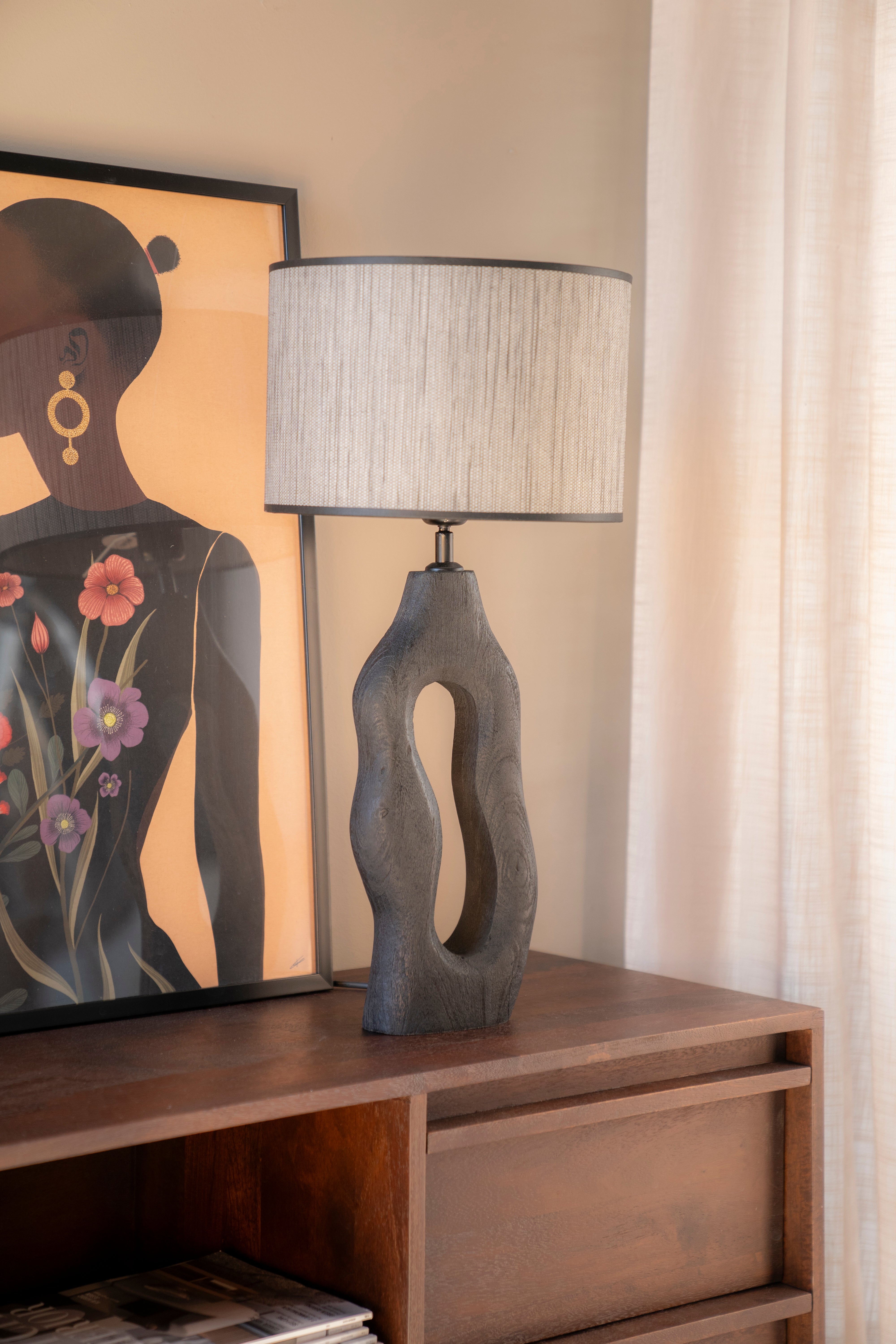 Stolná lampa SHIBOO čierna