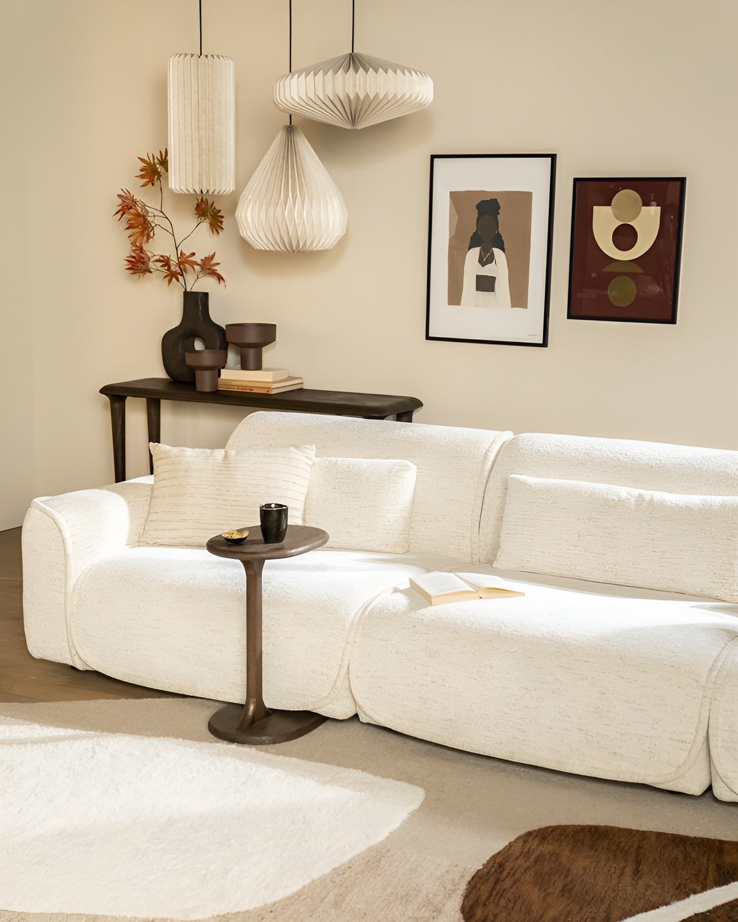 Bočný stolík FENIX tmavohnedé mango drevo