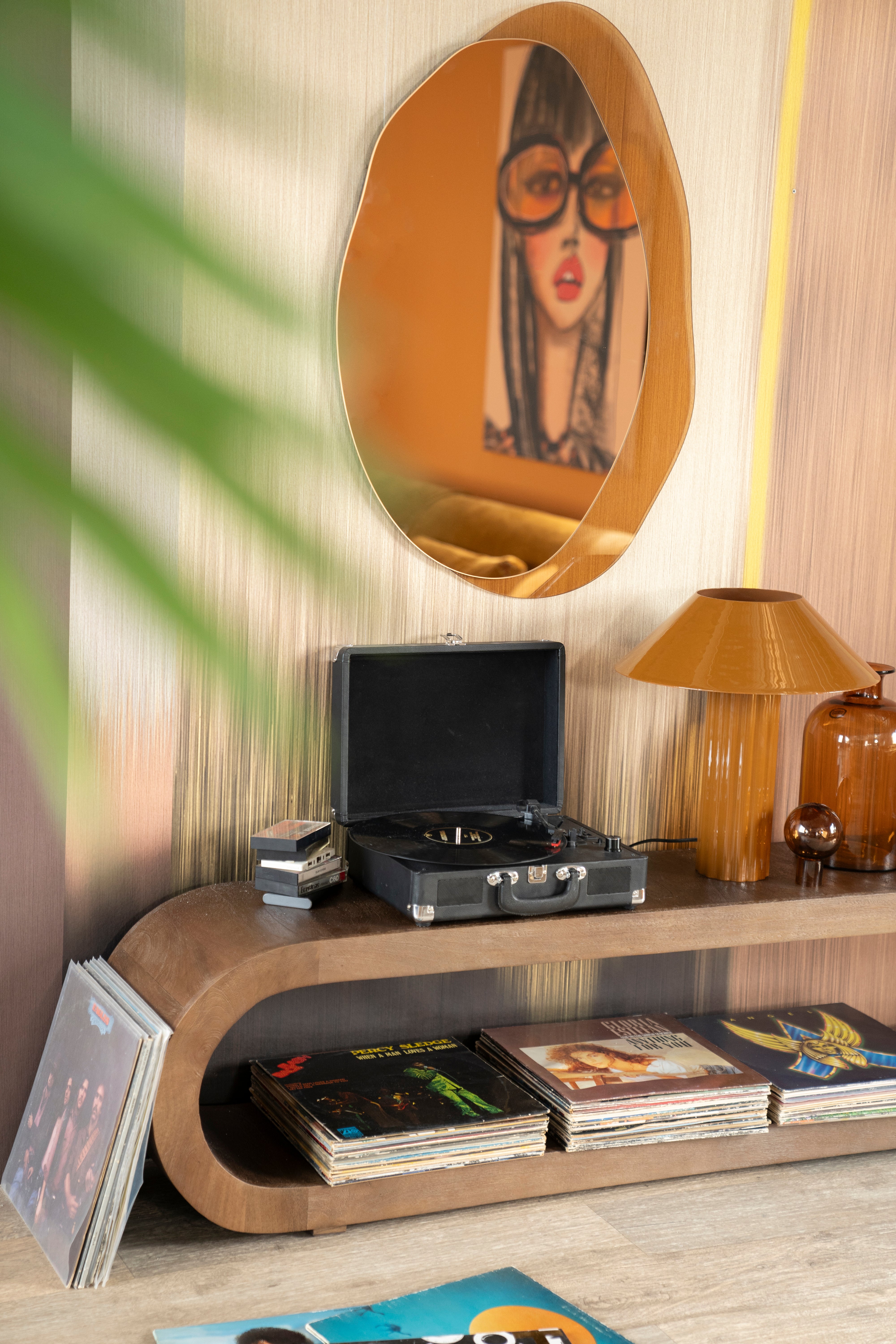 Stolná lampa PALLAS horčicová