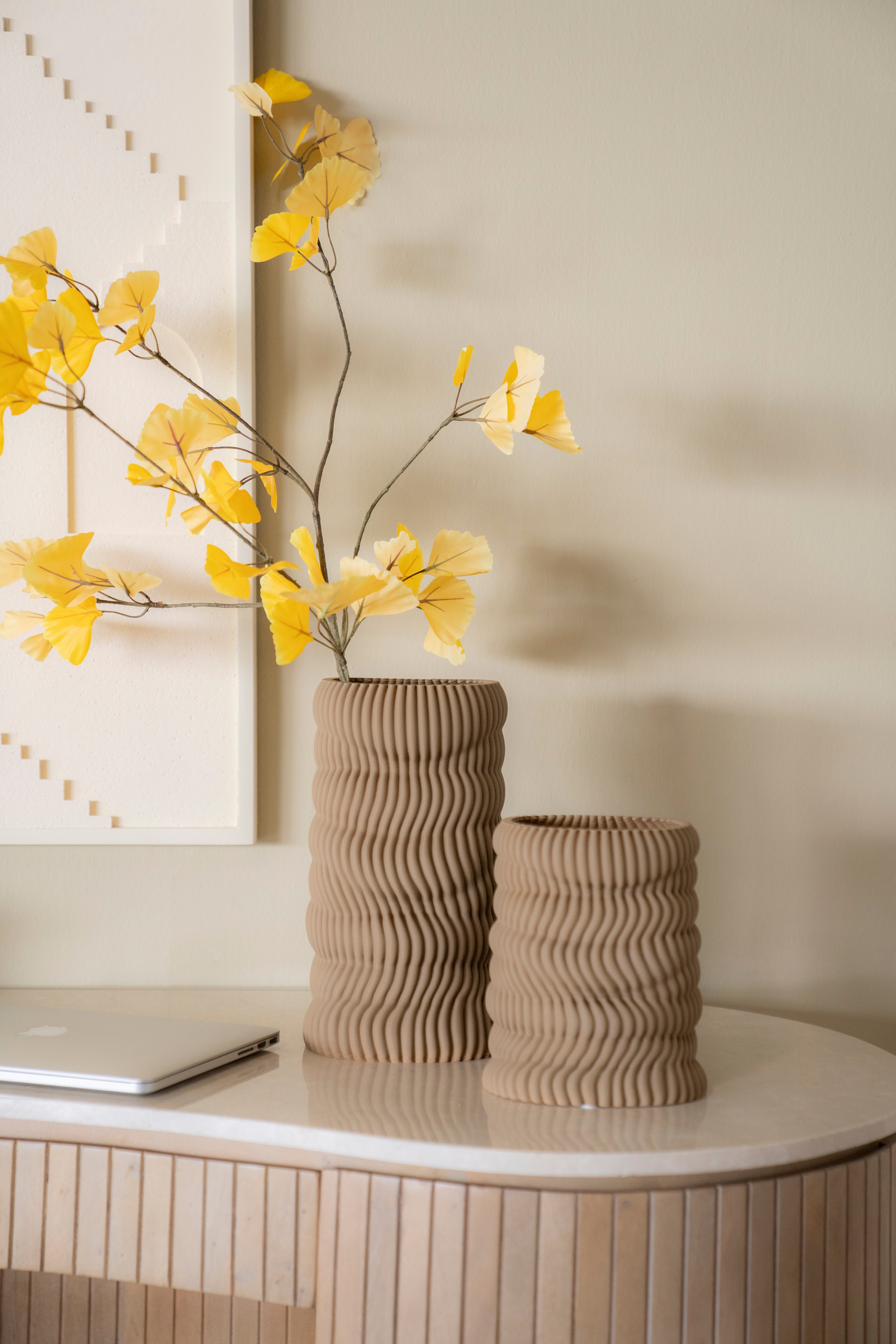 MAE vase beige ceramic