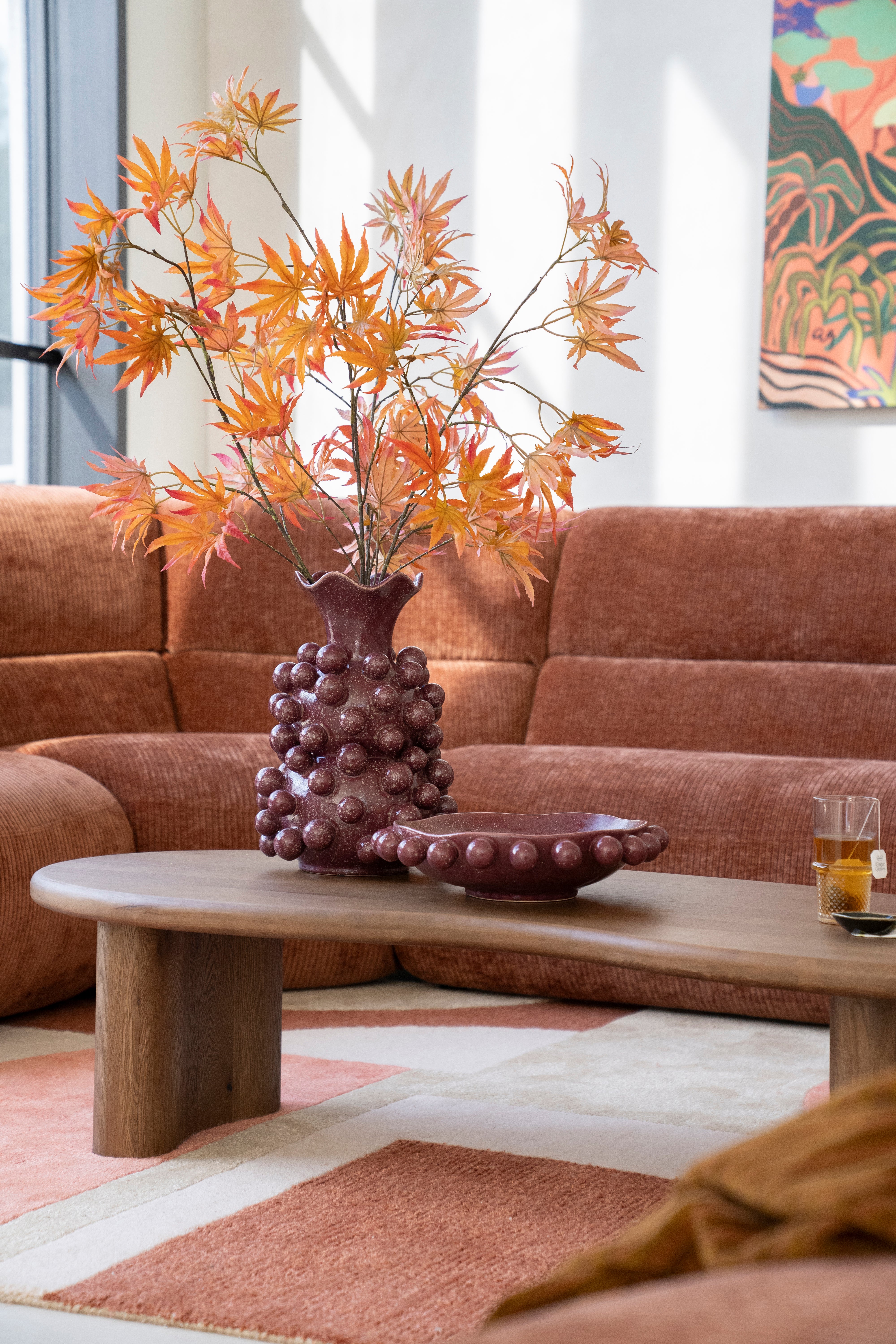 Váza VIRO burgundská