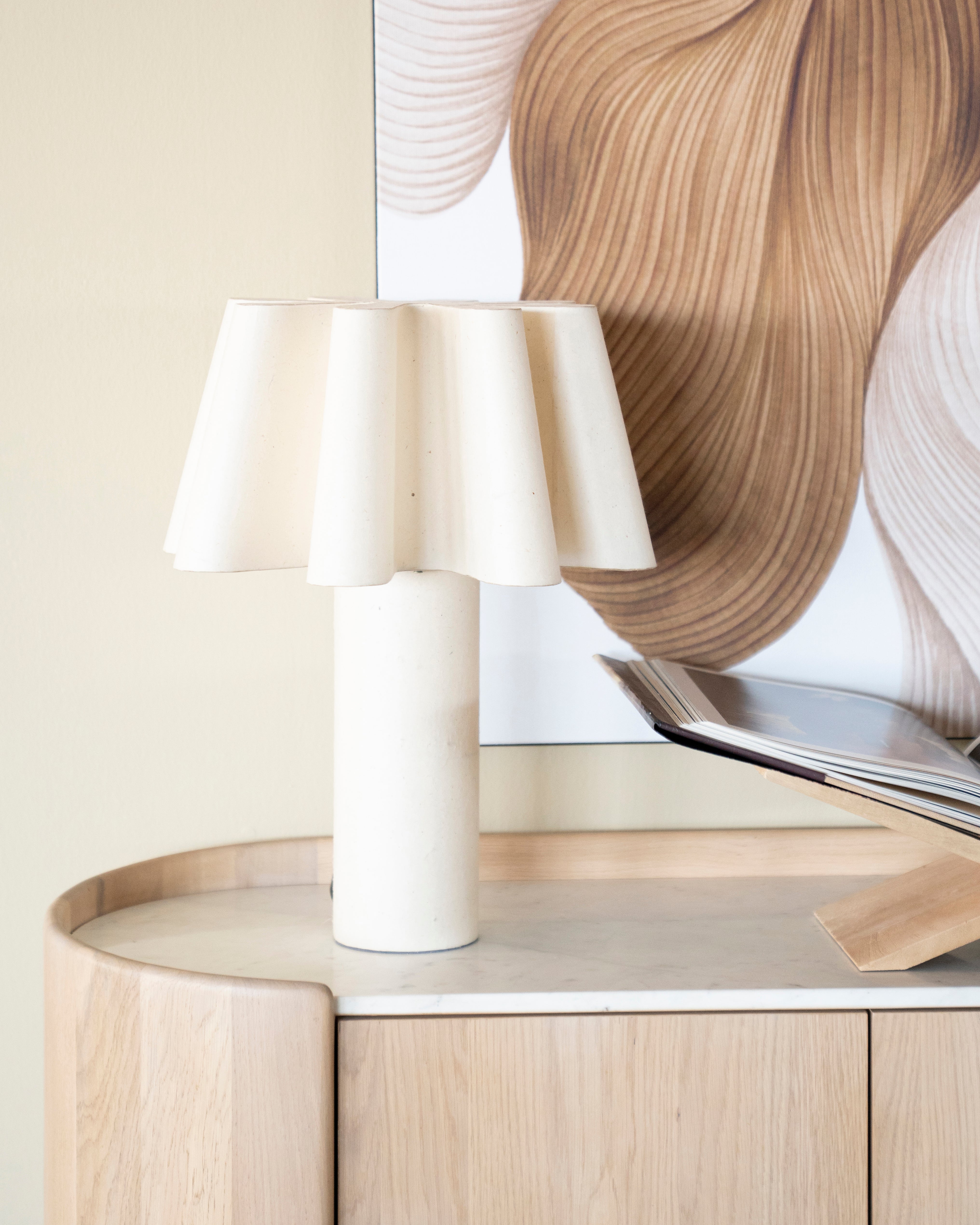 Stolná lampa MEANDER béžová