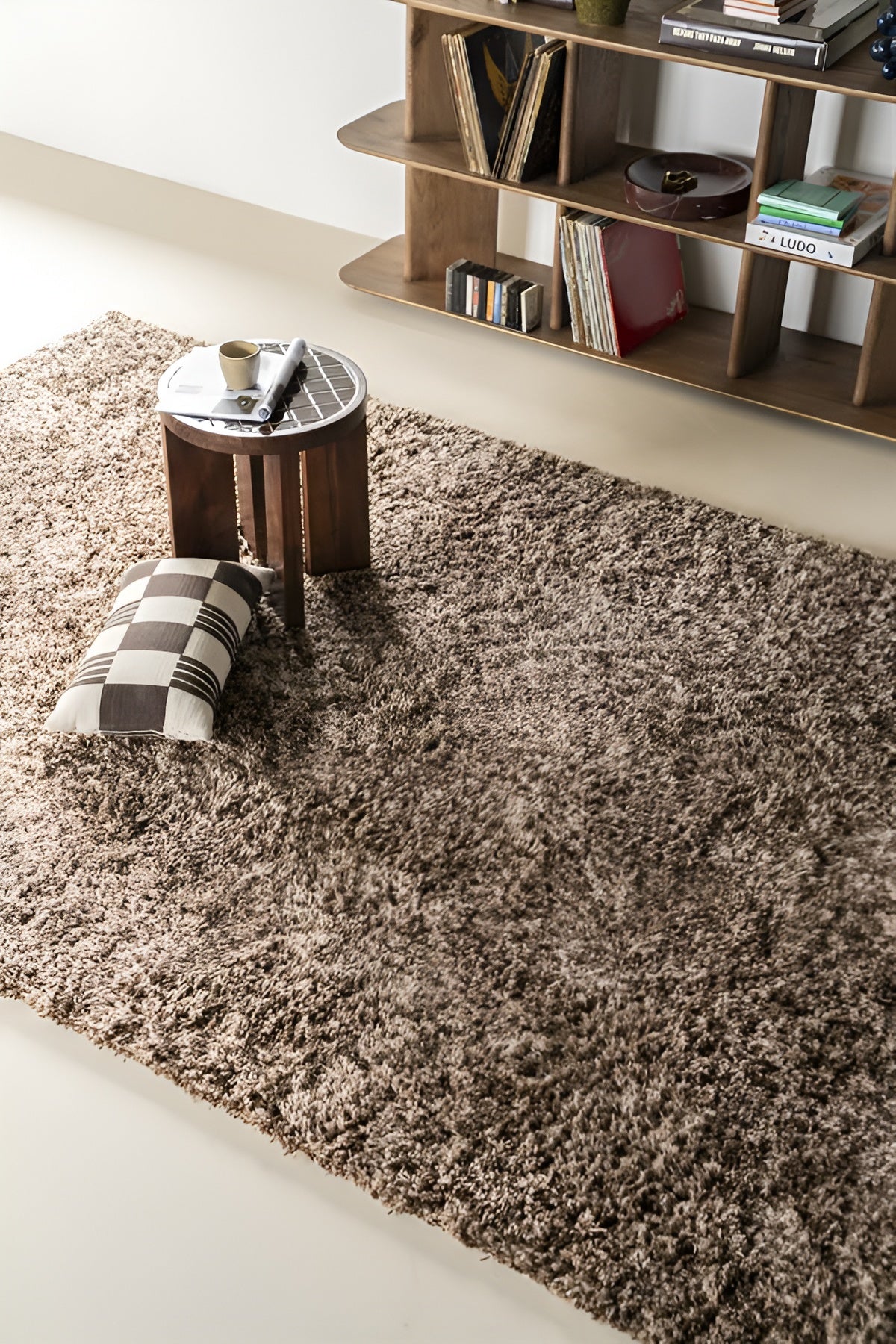 TILED UP Side Table Dark Brown Mango Wood