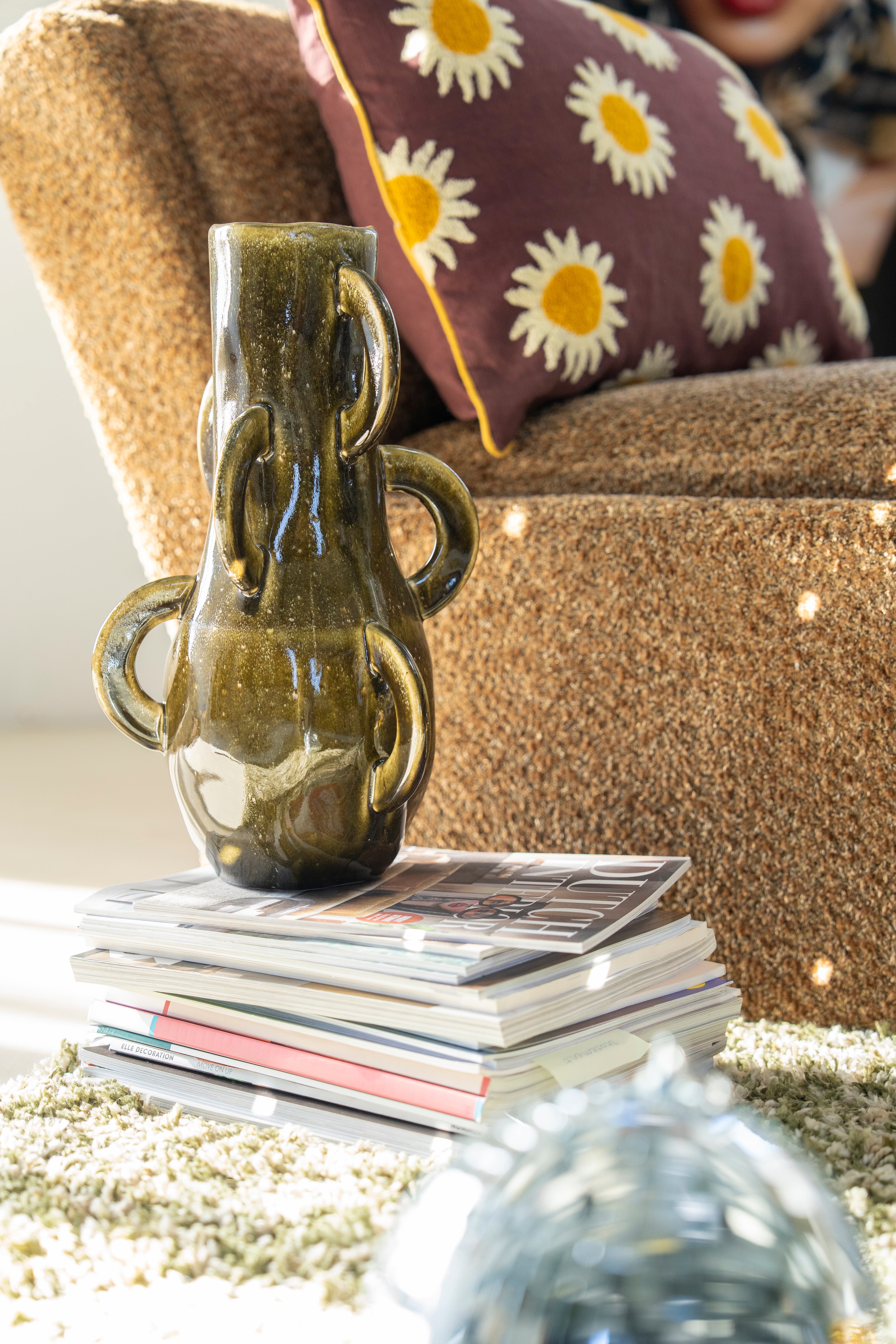 ZAZA Green Stoneware Vase