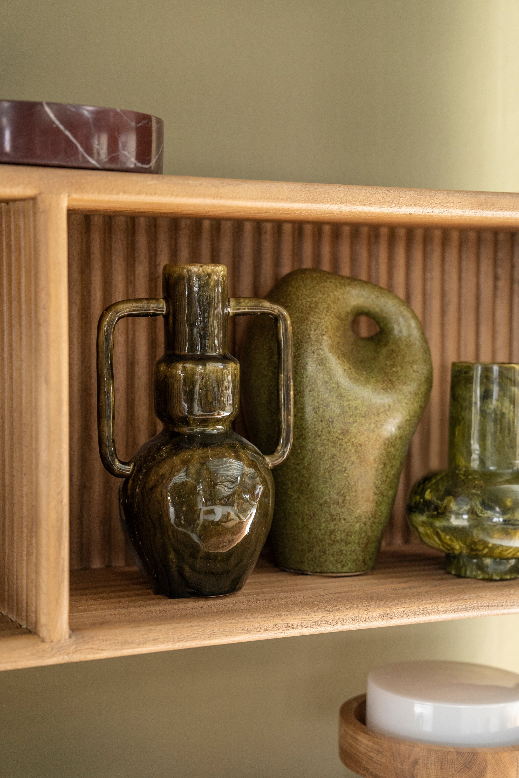 ZAZA Green Stoneware Vase