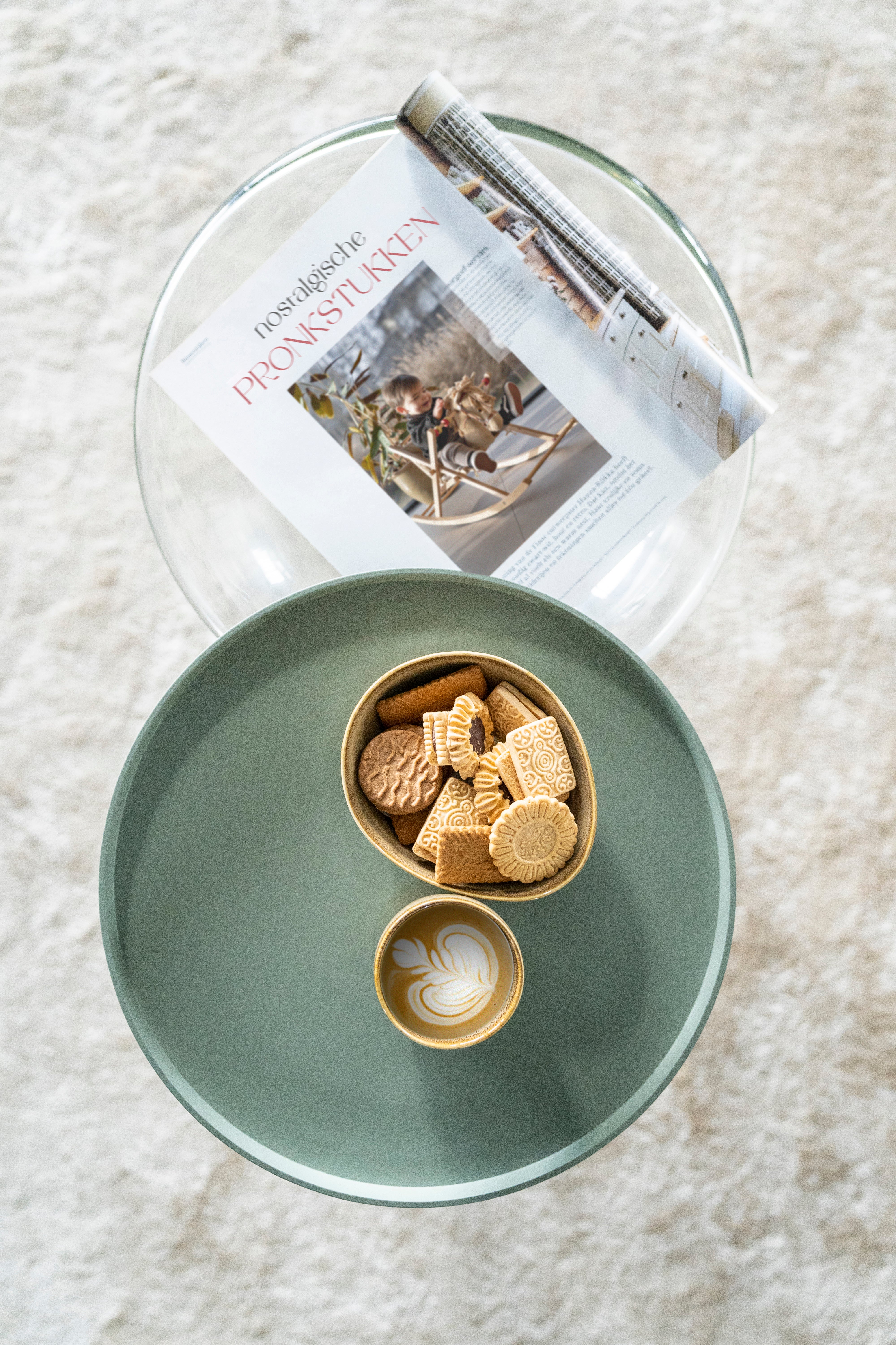 Bočný stolík BEAN zelený