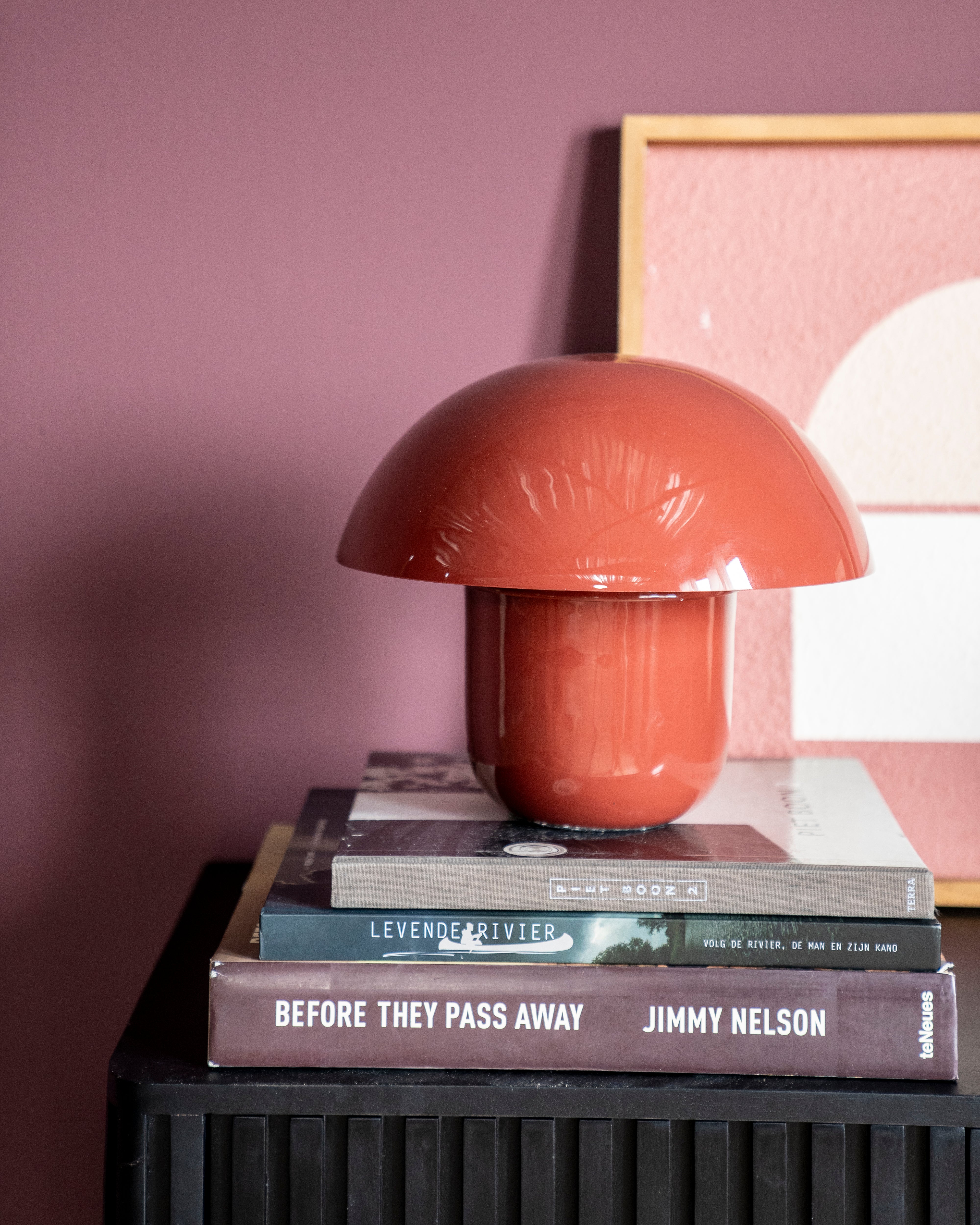 Stolná lampa TOAD koralová