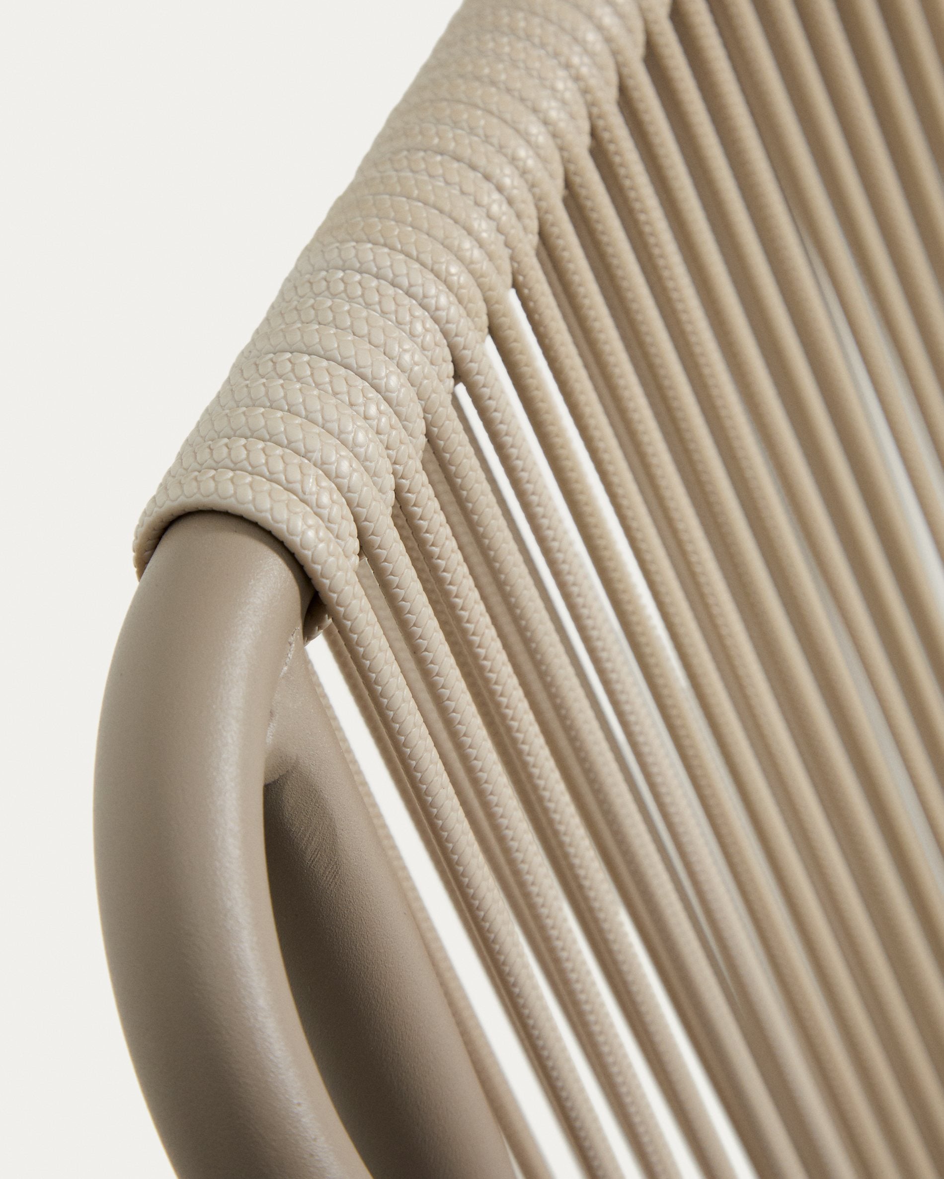 ZIVIA Ecru Garden Chair with Taupe Base