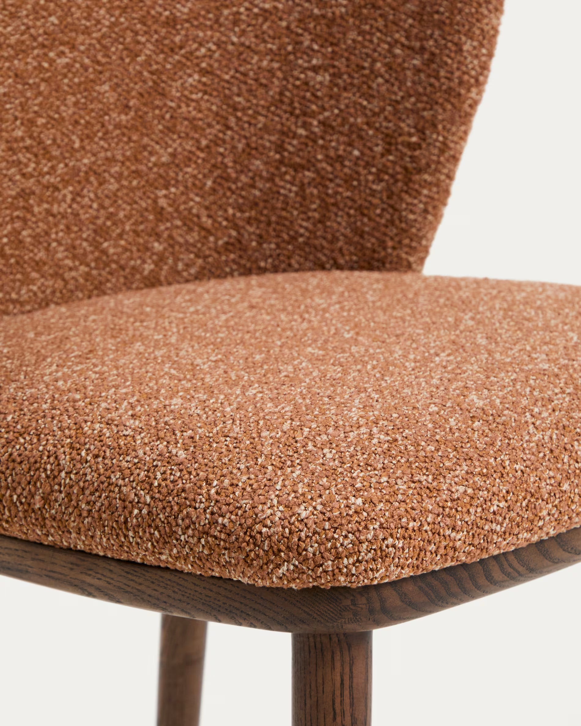 CISELIA Chair in Brick Chenille with Dark Ash Base