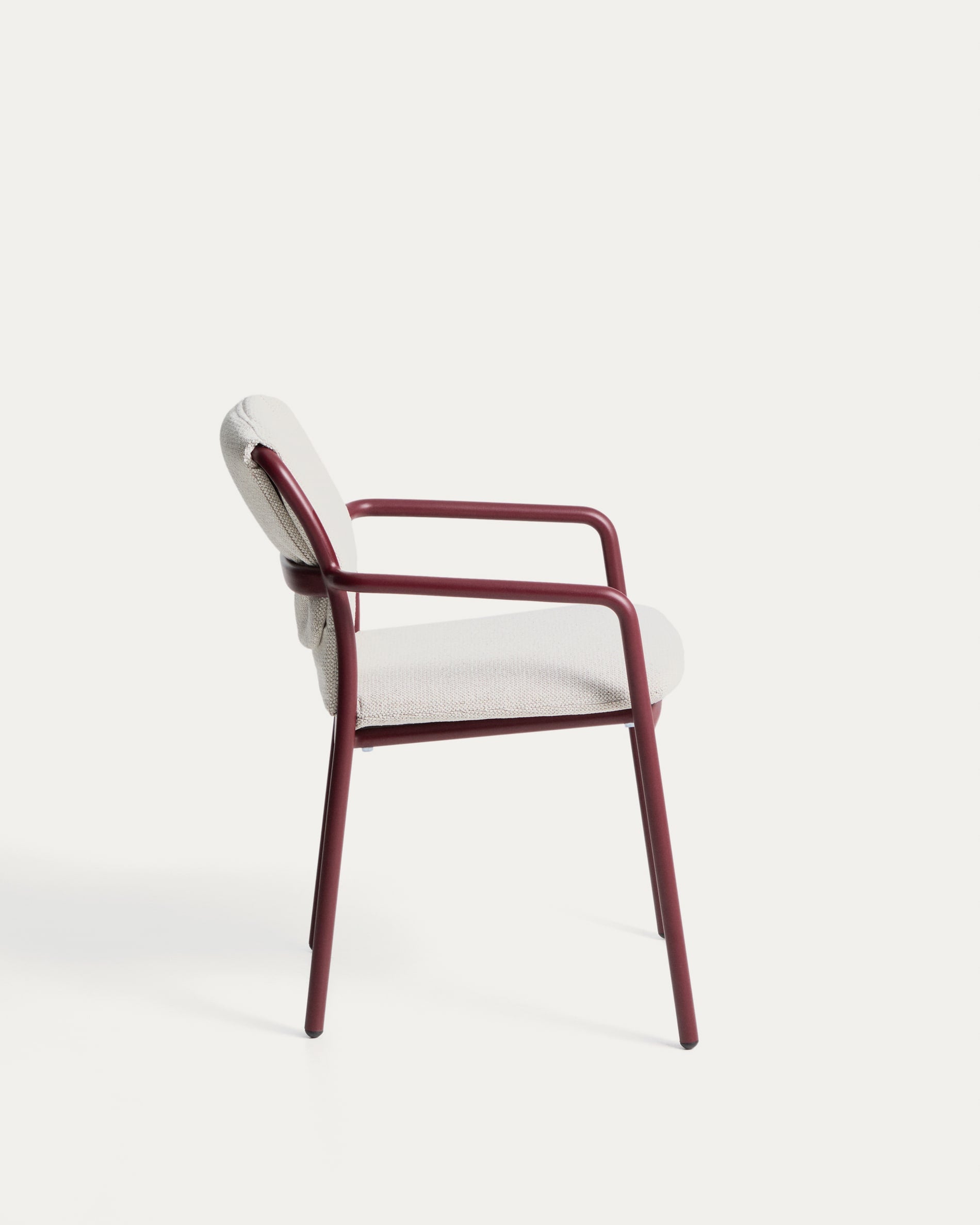 LINOSA Garden Chair Beige with Burgundy Base