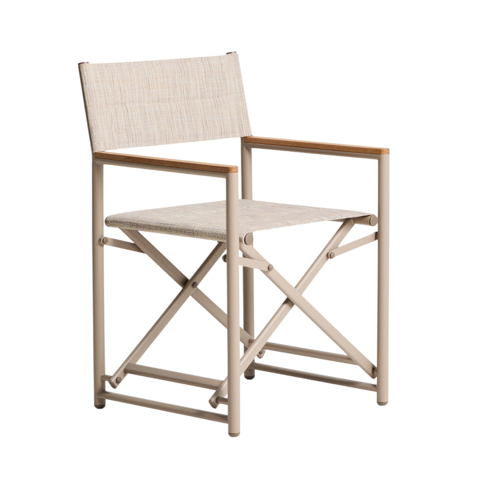 TISNO taupe folding garden chair