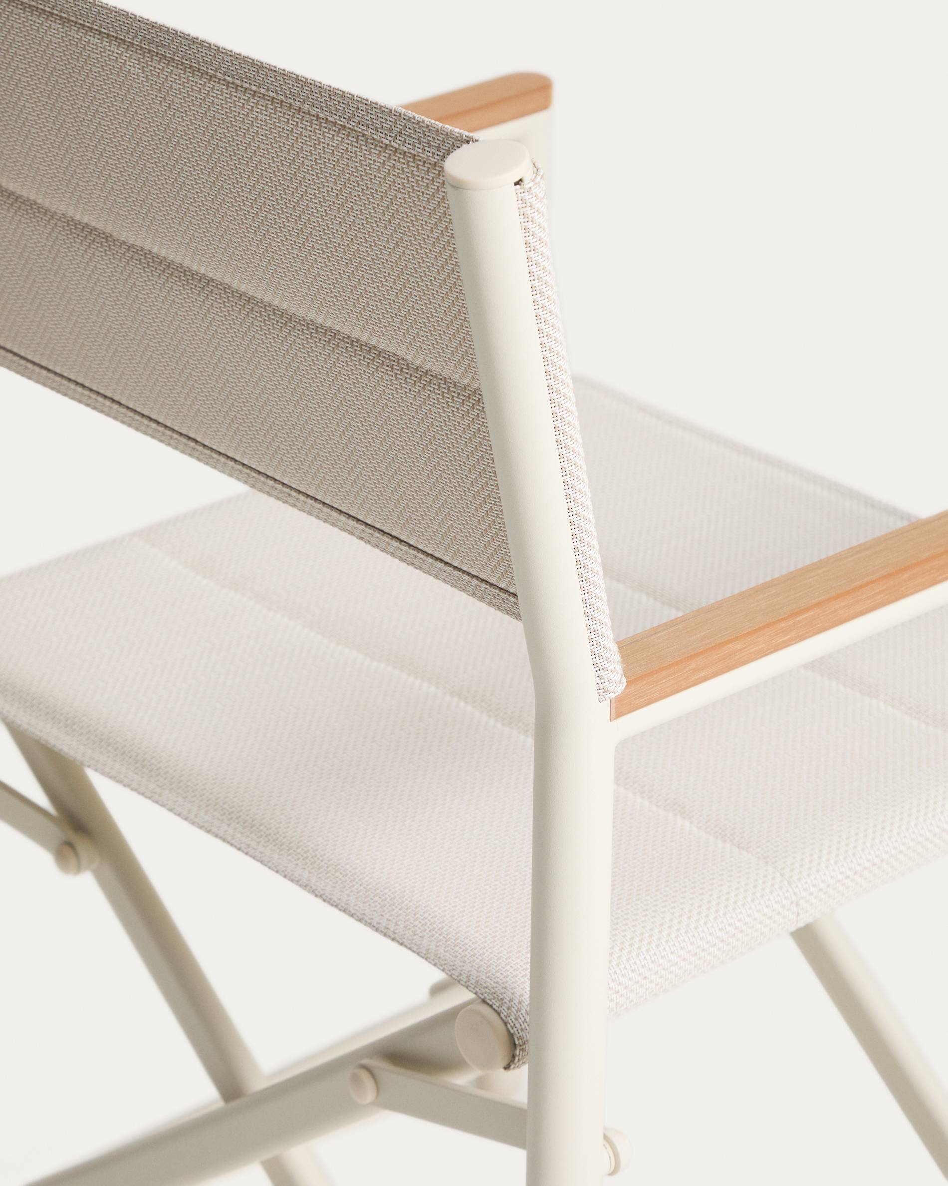 Skladacia záhradná stolička TISNO ecru