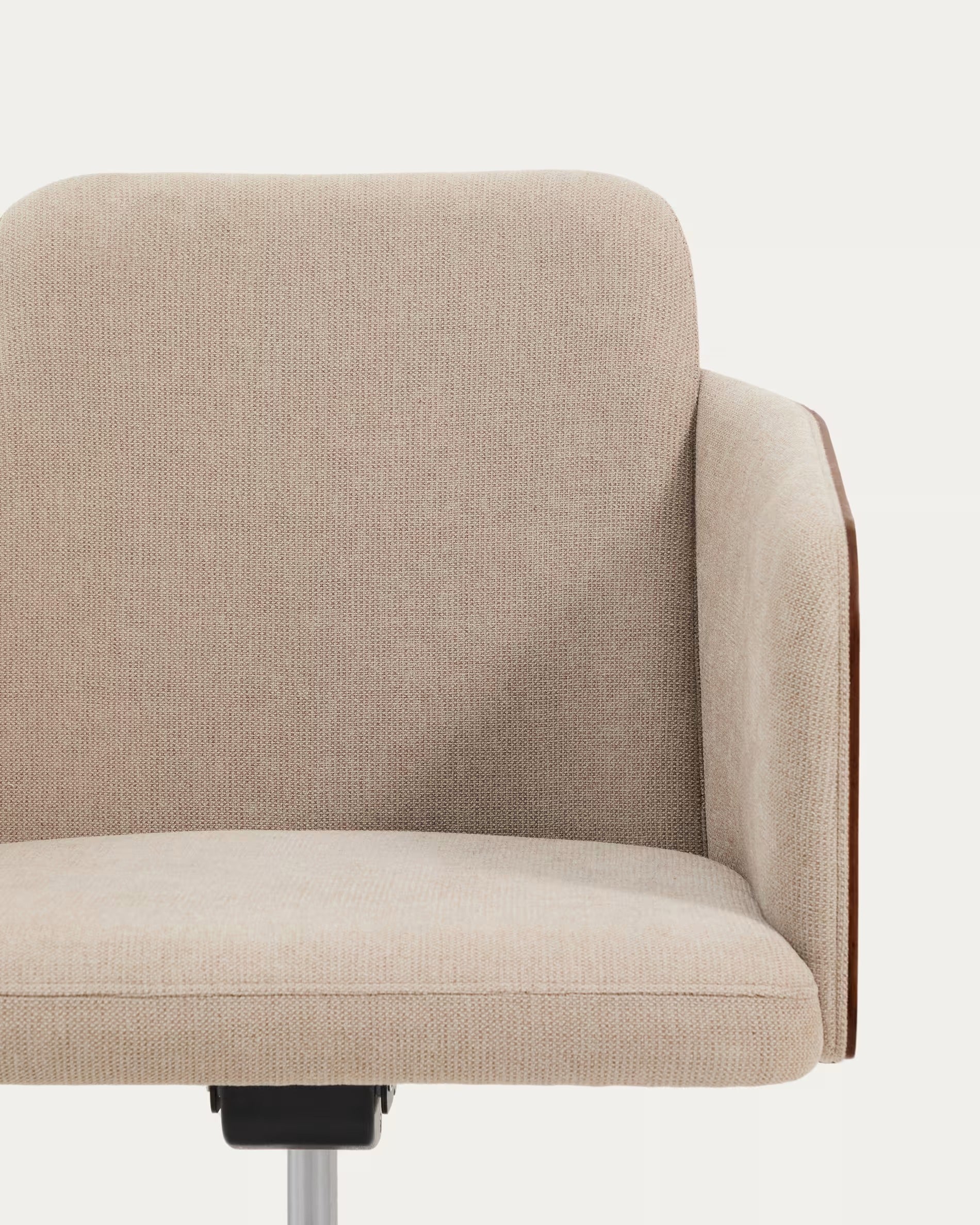 Kancelárske kreslo MADAI hnedý šenil s čiernym podstavcom na kolieskach