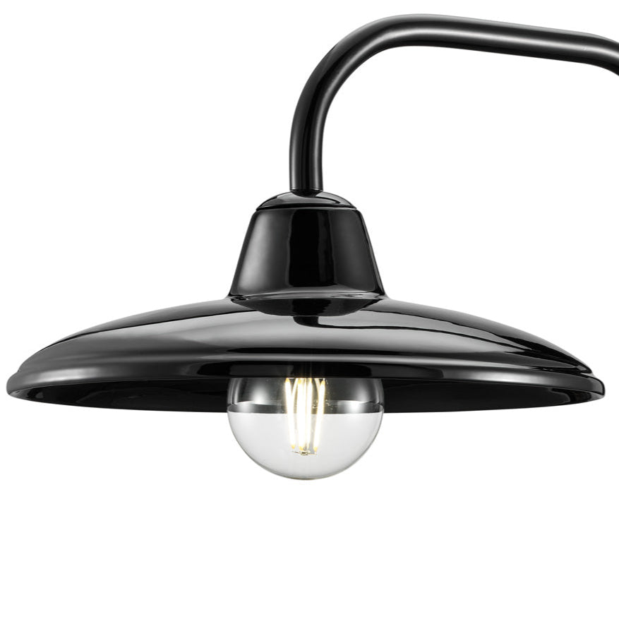 Wall lamp with ceramic arm B&W black