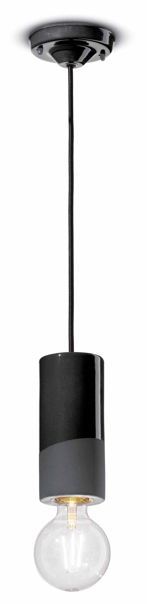 Ceramic pendant lamp PI black