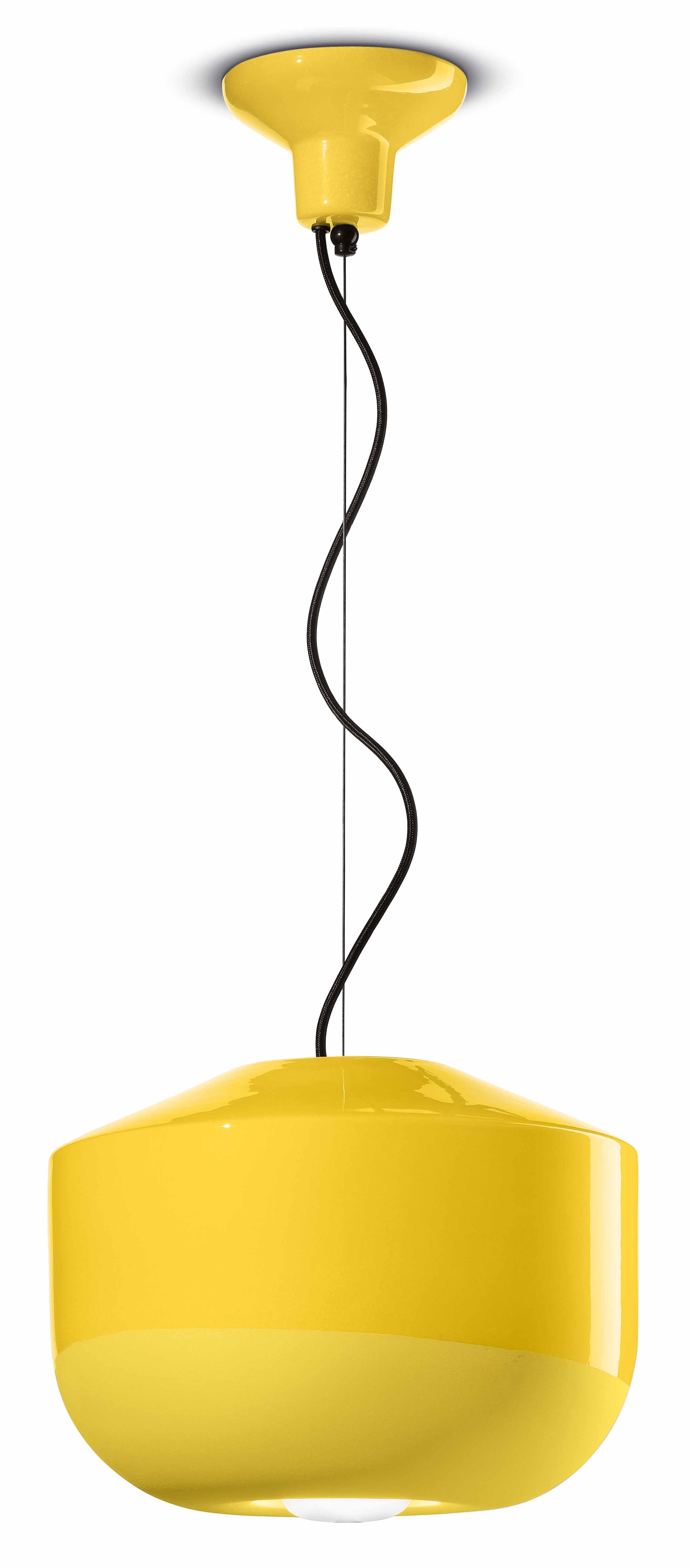 Závesná keramická lampa BELLOTA žltá