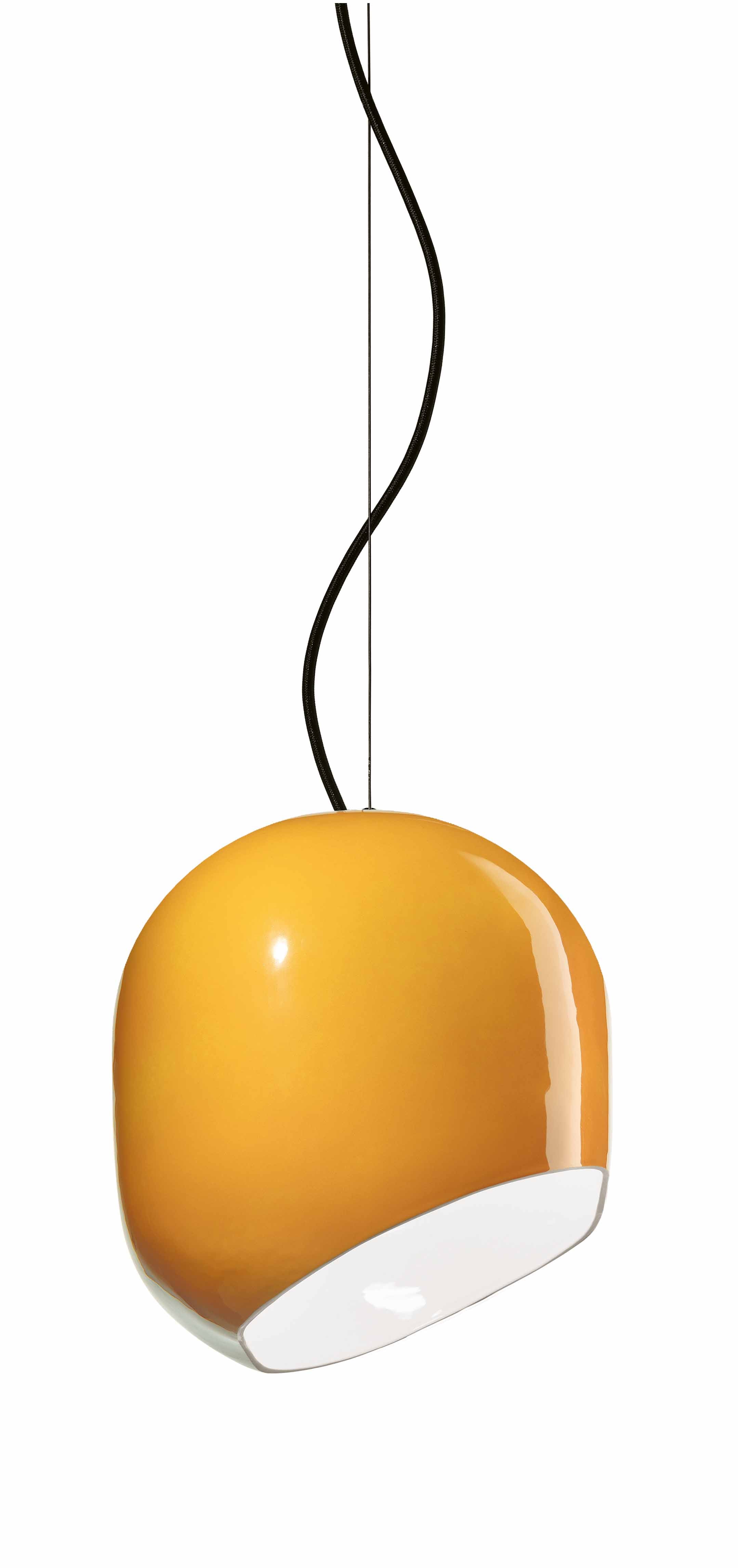 AYRTON yellow ceramic pendant lamp